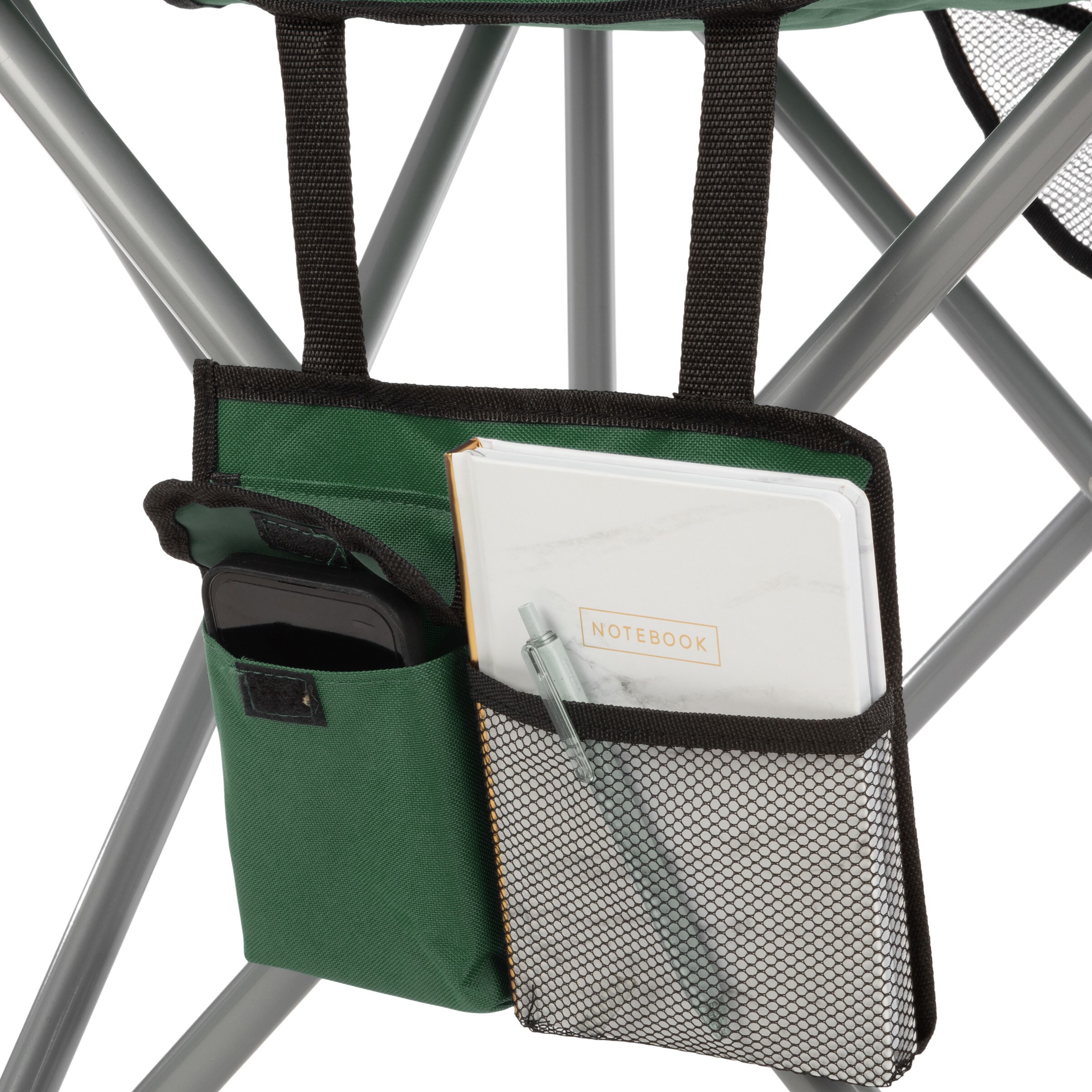Wakeman Oversized Green Polyester Folding Camping Chair with Cooler