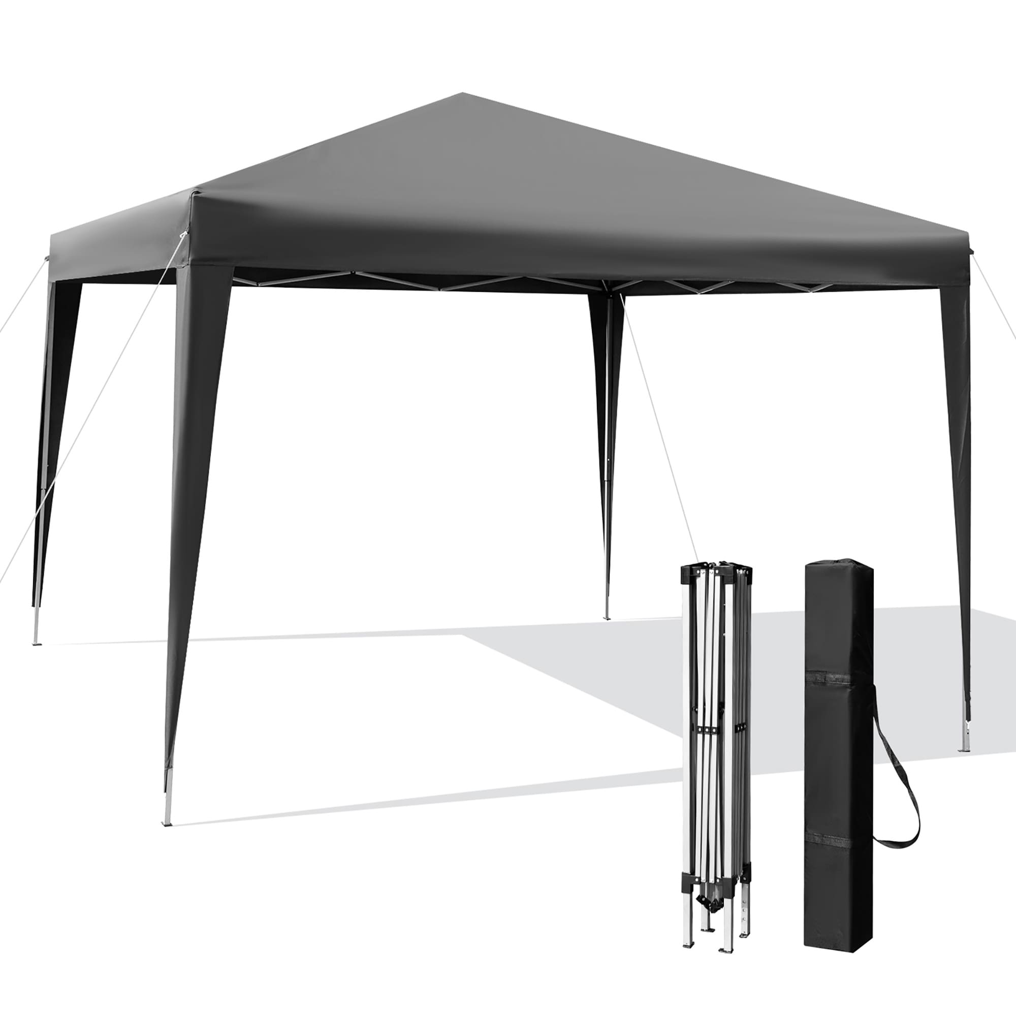 Costway 10 ft x 10 ft Rectangle Grey Pop up Canopy NP10894GR at Lowes