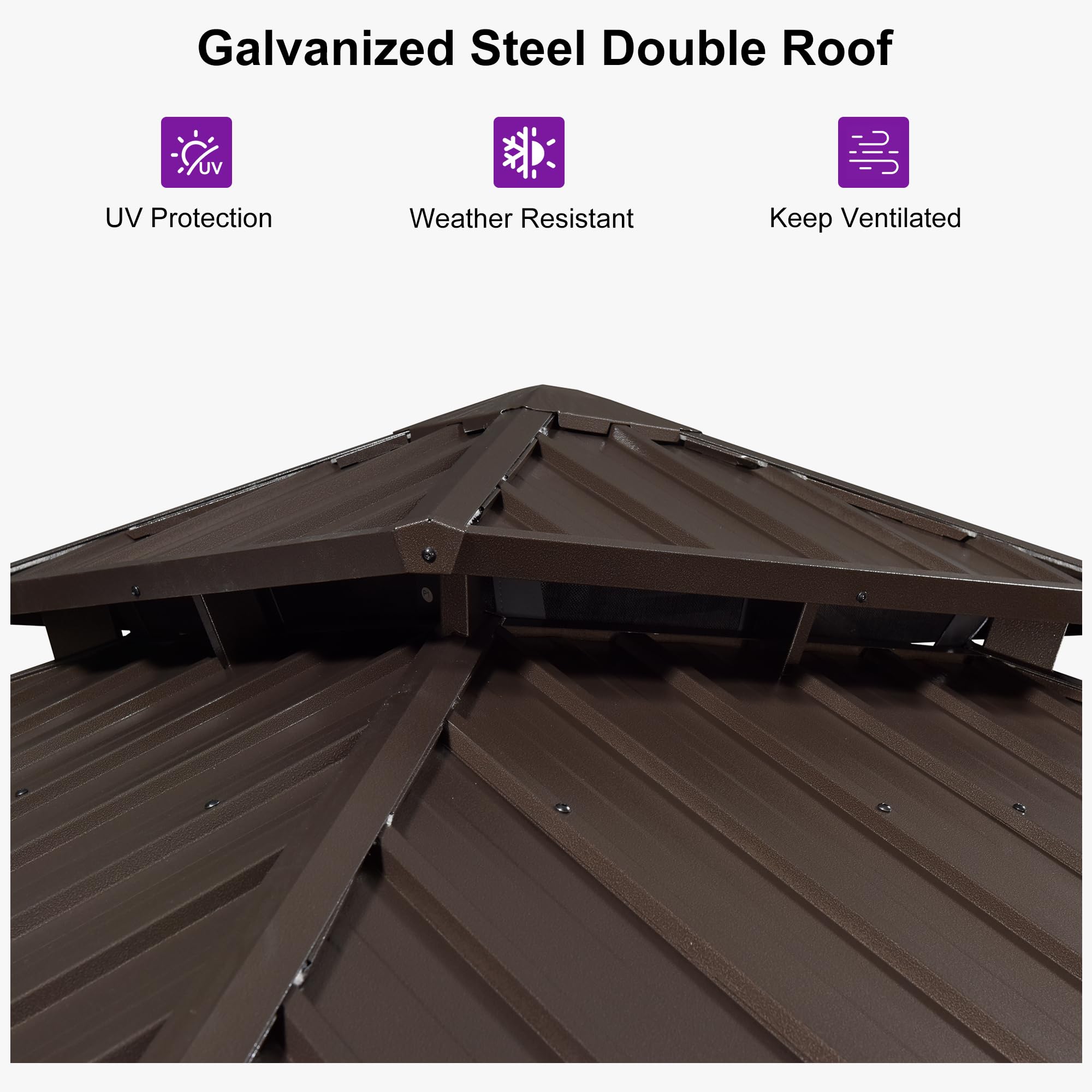 PURPLE LEAF LS04JJG1010-BR Wood-Resin-Gazebos - View #6