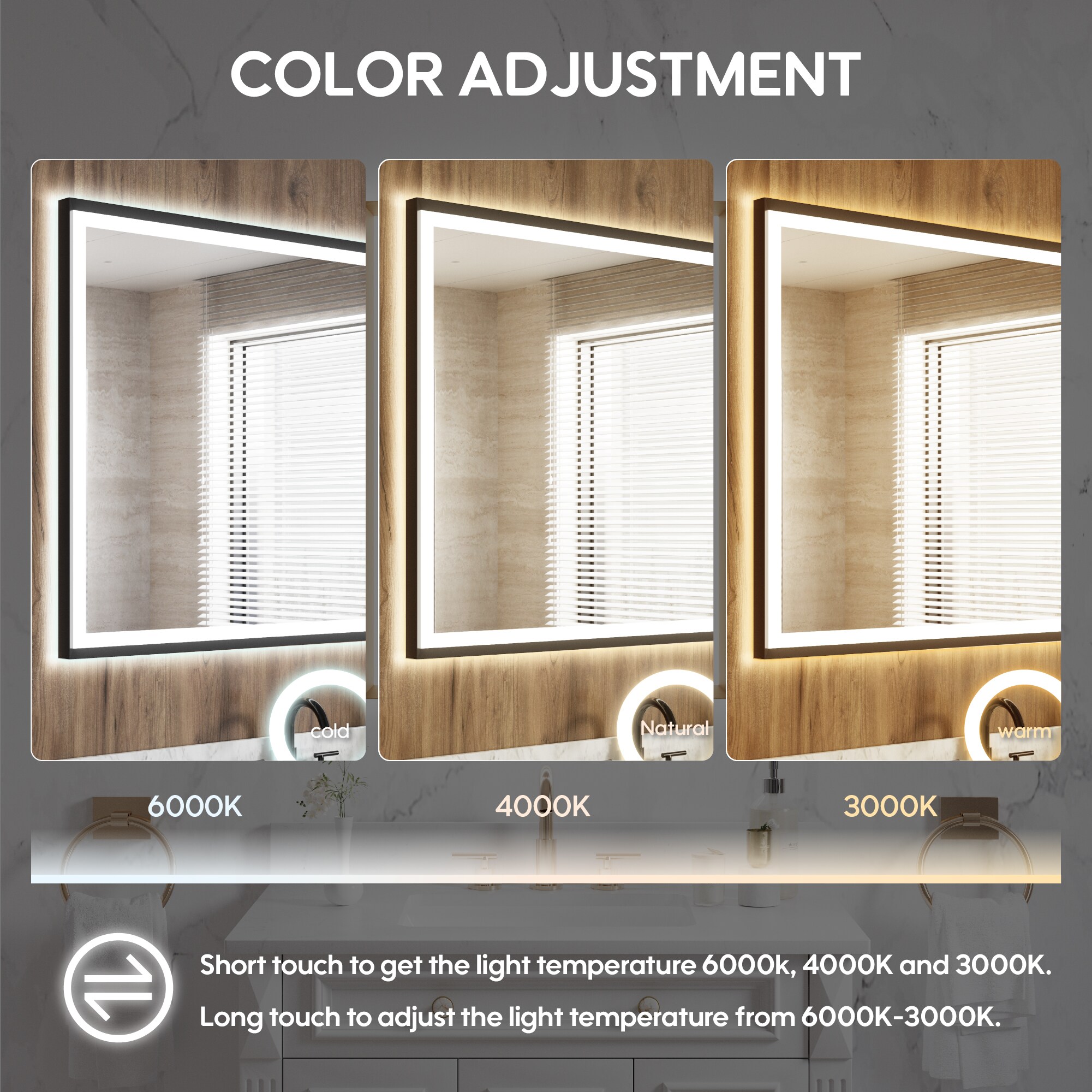 Forclover MRE-6F8440MB Framed-Bath-Mirrors - View #8
