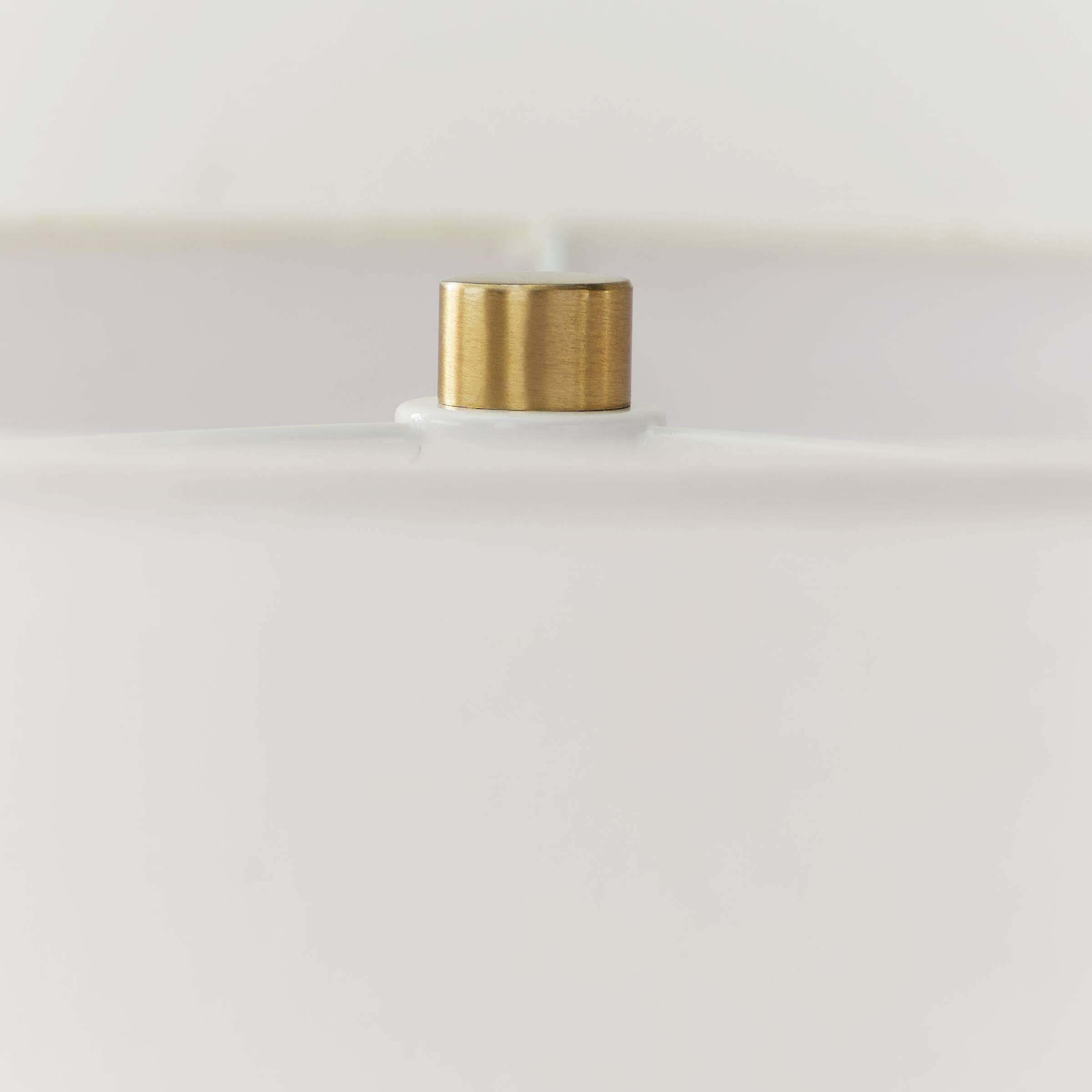 Gloss Black Resin Table Lamp with White Linen Shade