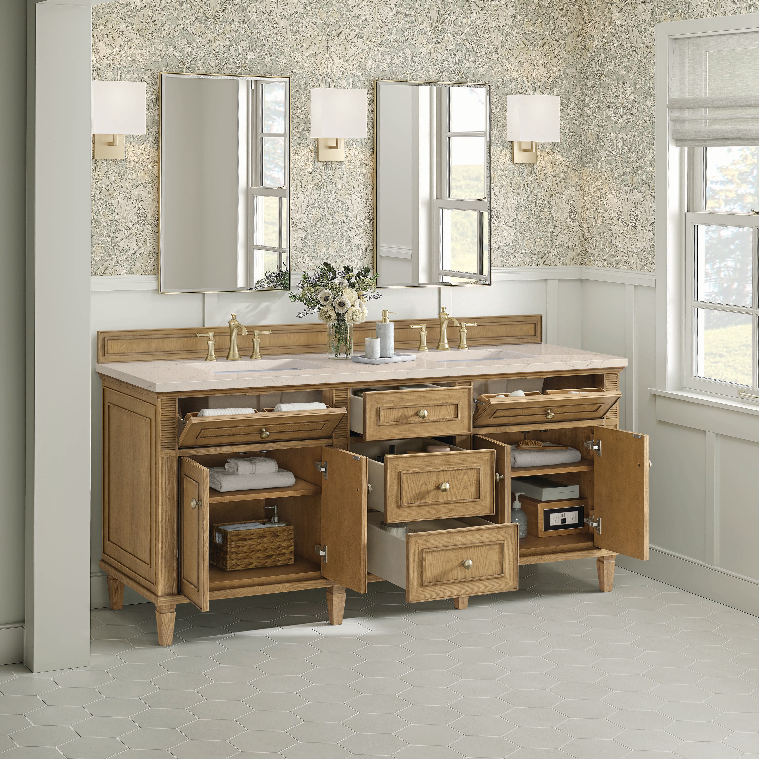 James Martin Vanities 424-V72-LNO-3EMR Bath-Vanity-Combo - View #4