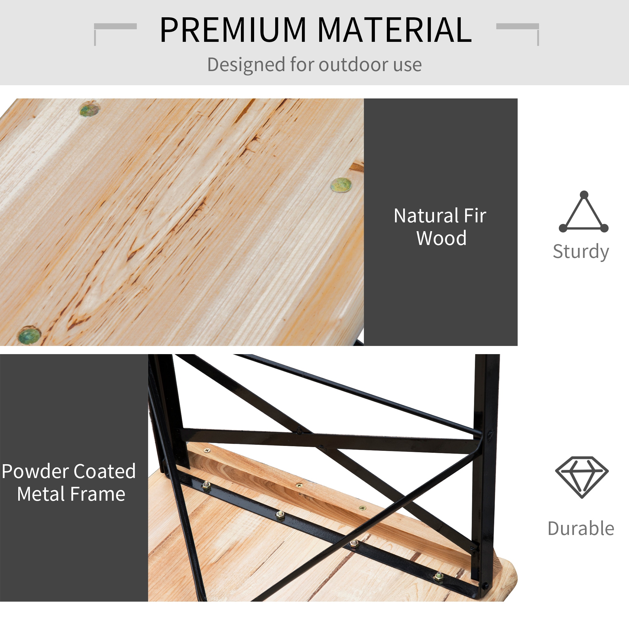 Bayfeve BFAOS-2502-PT Picnic-Tables - View #8