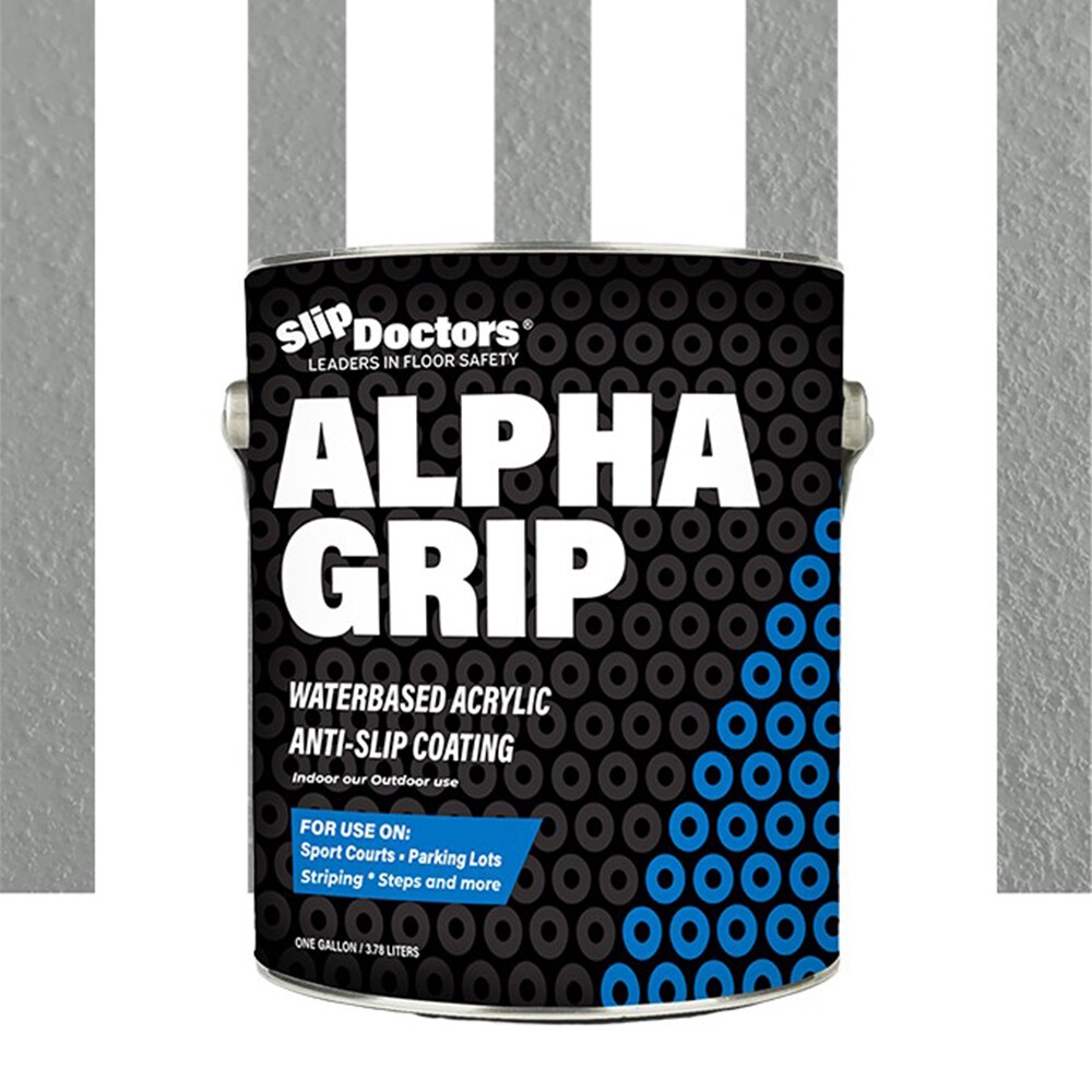 SlipDoctors S-CT-ALPHALTGRY1G Alpha Grip Light Gray Matte Interior/Exterior Anti-Skid Porch and Floor paint ( 1-gallon )