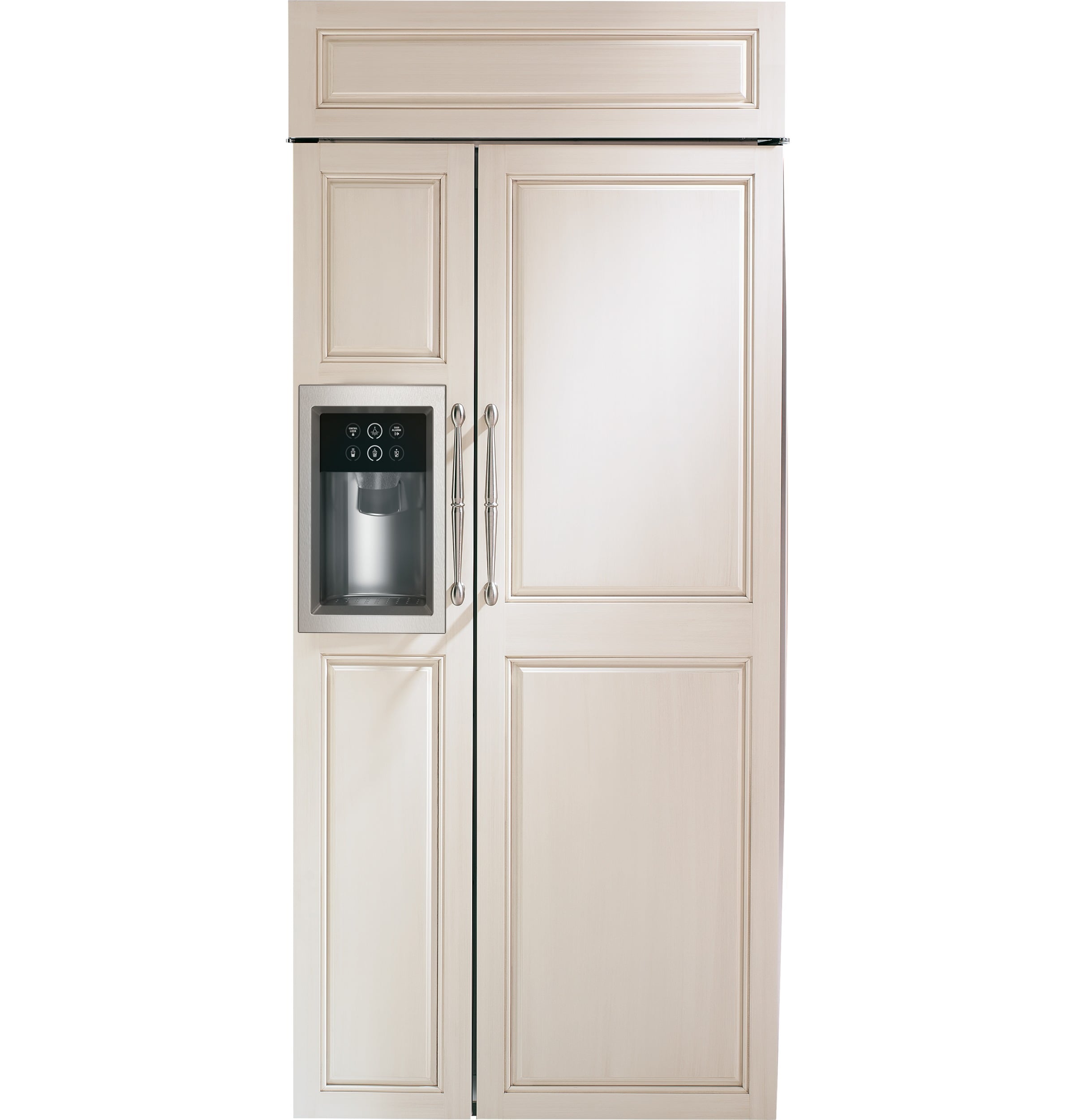 Monogram ZISB360DH 21.2-cu ft Built-in Side-by-Side Refrigerator with Ice Maker (Panel Ready)