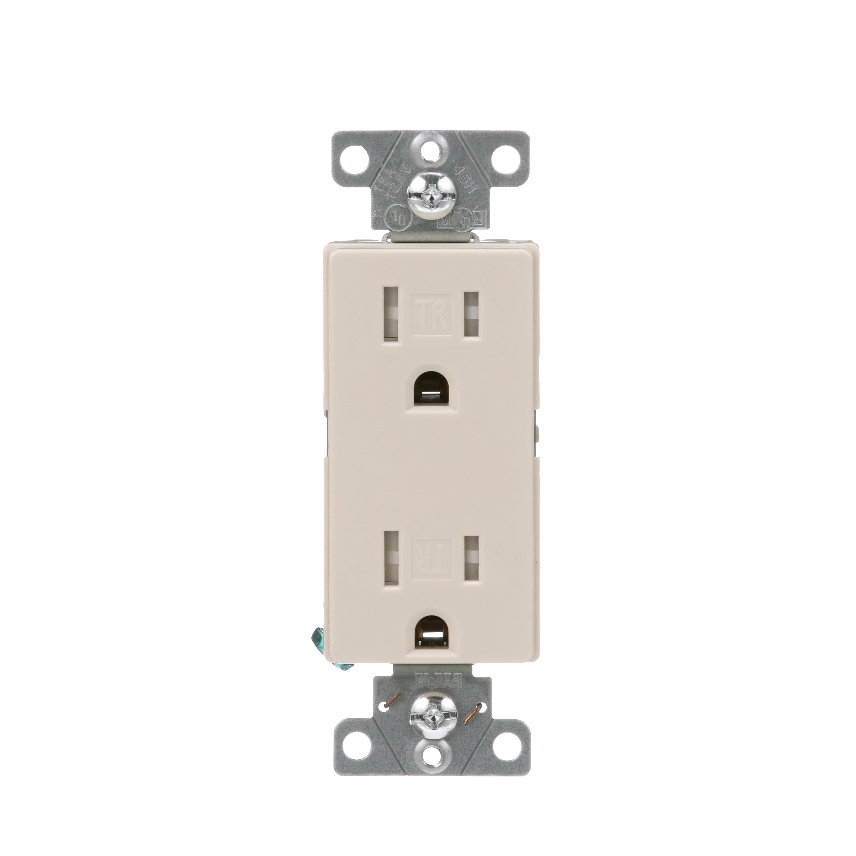 Eaton TR6252LA-BX-LW Arrow Hart 15 -Amp 125-volt Tamper Resistant Residential/Commercial Decorator Outlet , Light almond