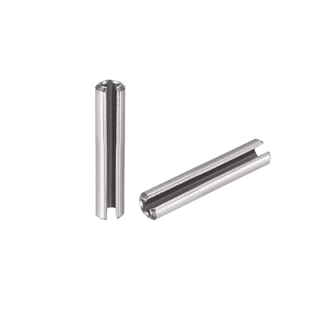 Aoibox  Slotted Spring Pin M2 x 10mm 304 Stainless Steel Split Spring Roll Dowel Pins Plain Finish 20 Piece