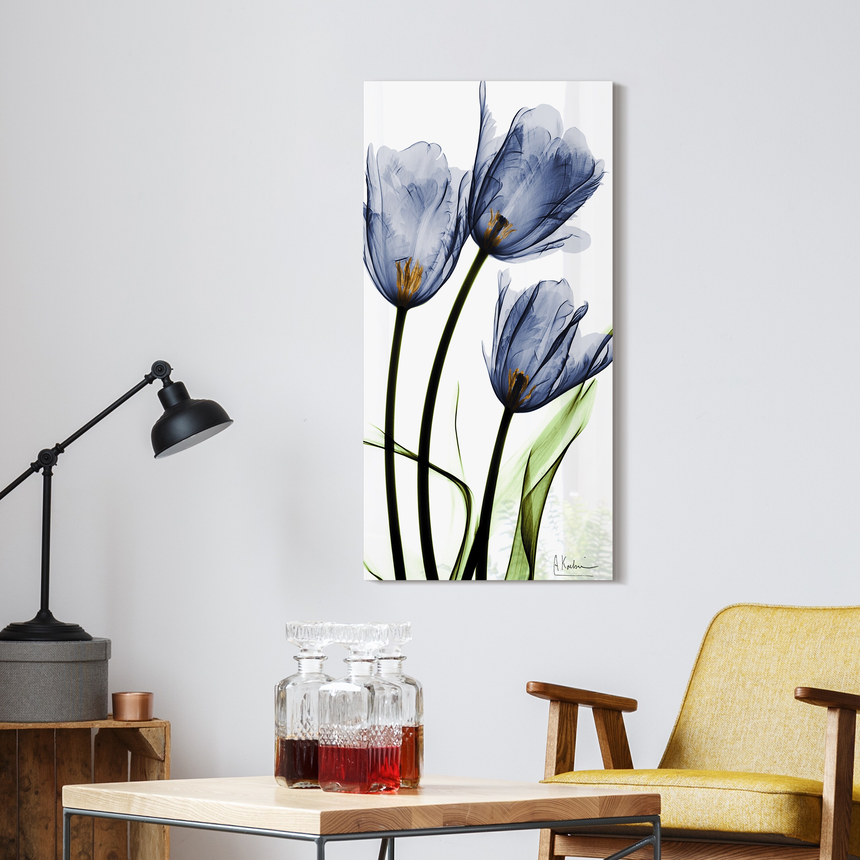 Empire Art Direct 24-in H x 48-in W Floral Glass Print at Lowes.com