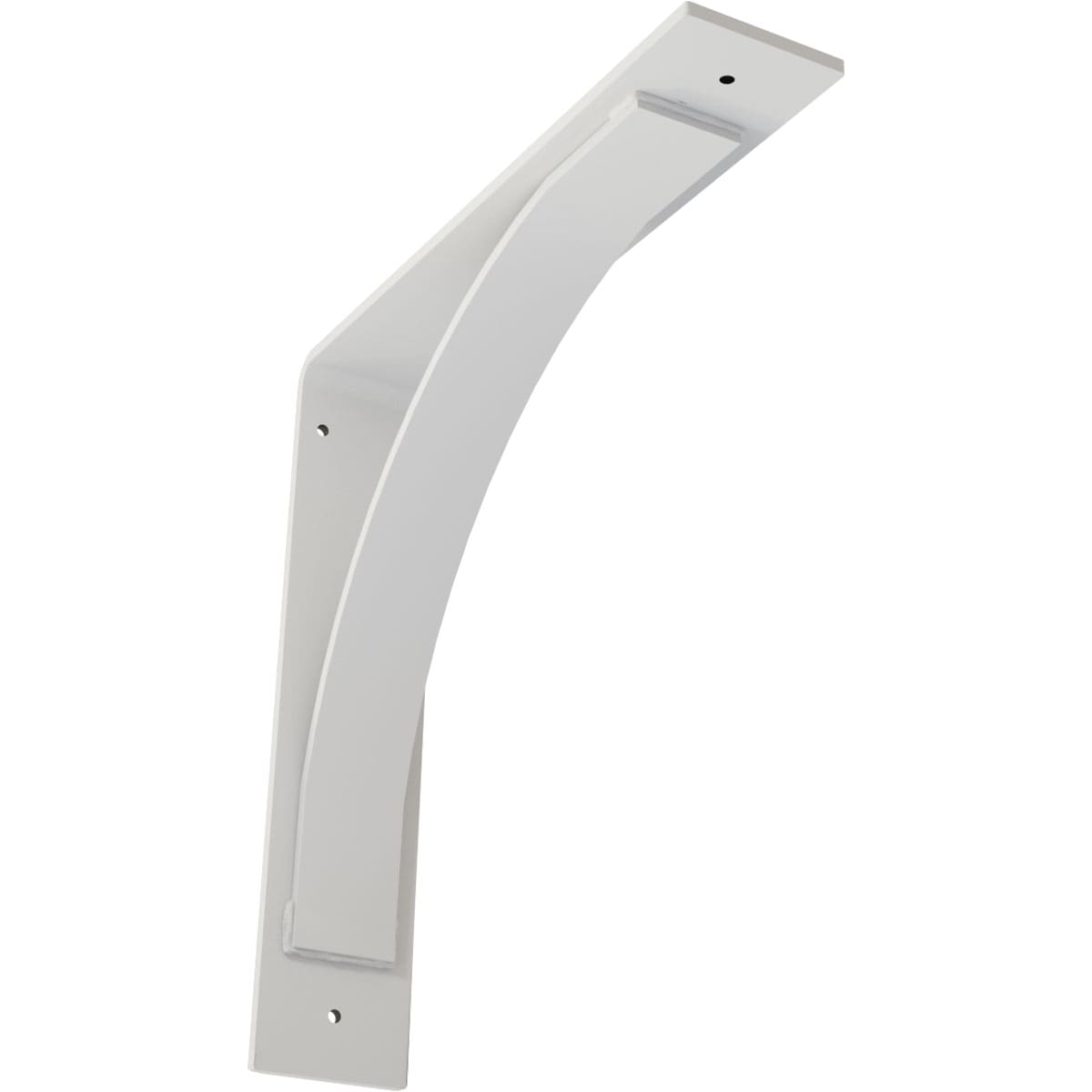 Ekena Millwork BKTM03X14X14MOPWH Morris Morris 14-in x 3-in x 14-in Primed Steel Mounting bracket