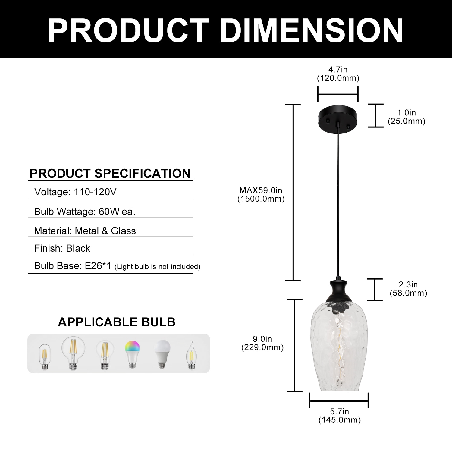 DORESshop LSC-CX25401AQBK1 Pendant-Lights - View #6