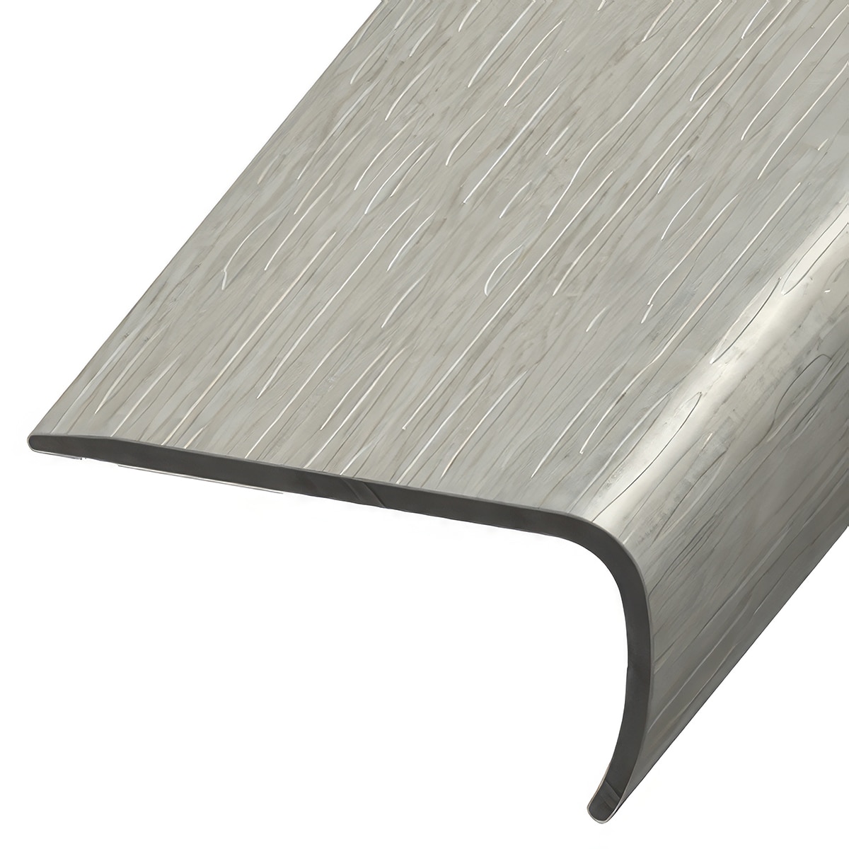 Versatrim VE-114281 Vocal TruCore Lucida-Vocal TruCore-Greywolf Prefinished 1-in T x 2-in W x 94-in L PVC Square cap