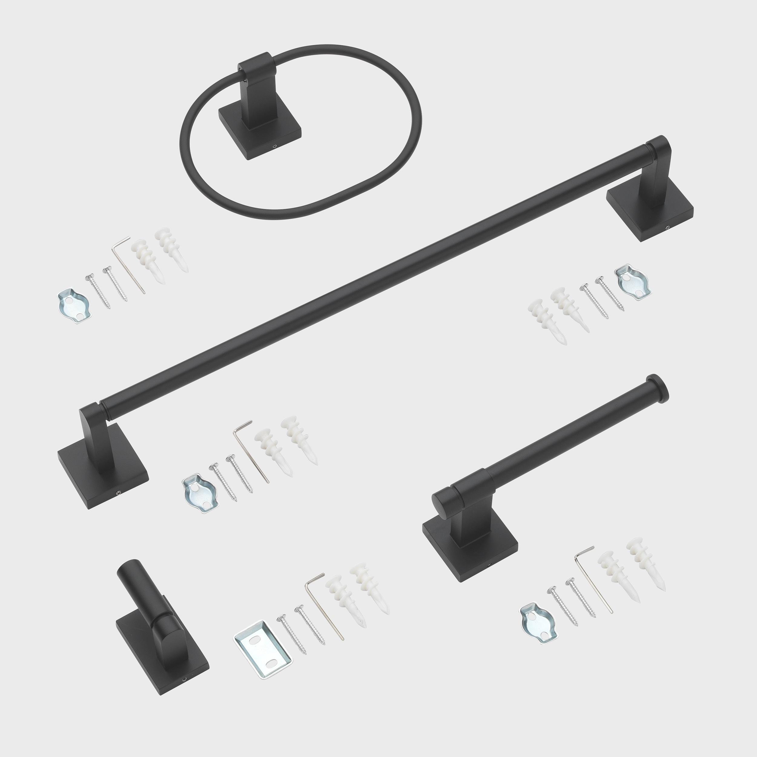 GlideRite Hardware 9024-KIT-SQ-MB-1 Decorative-Bath-Hardware-Kits - View #3