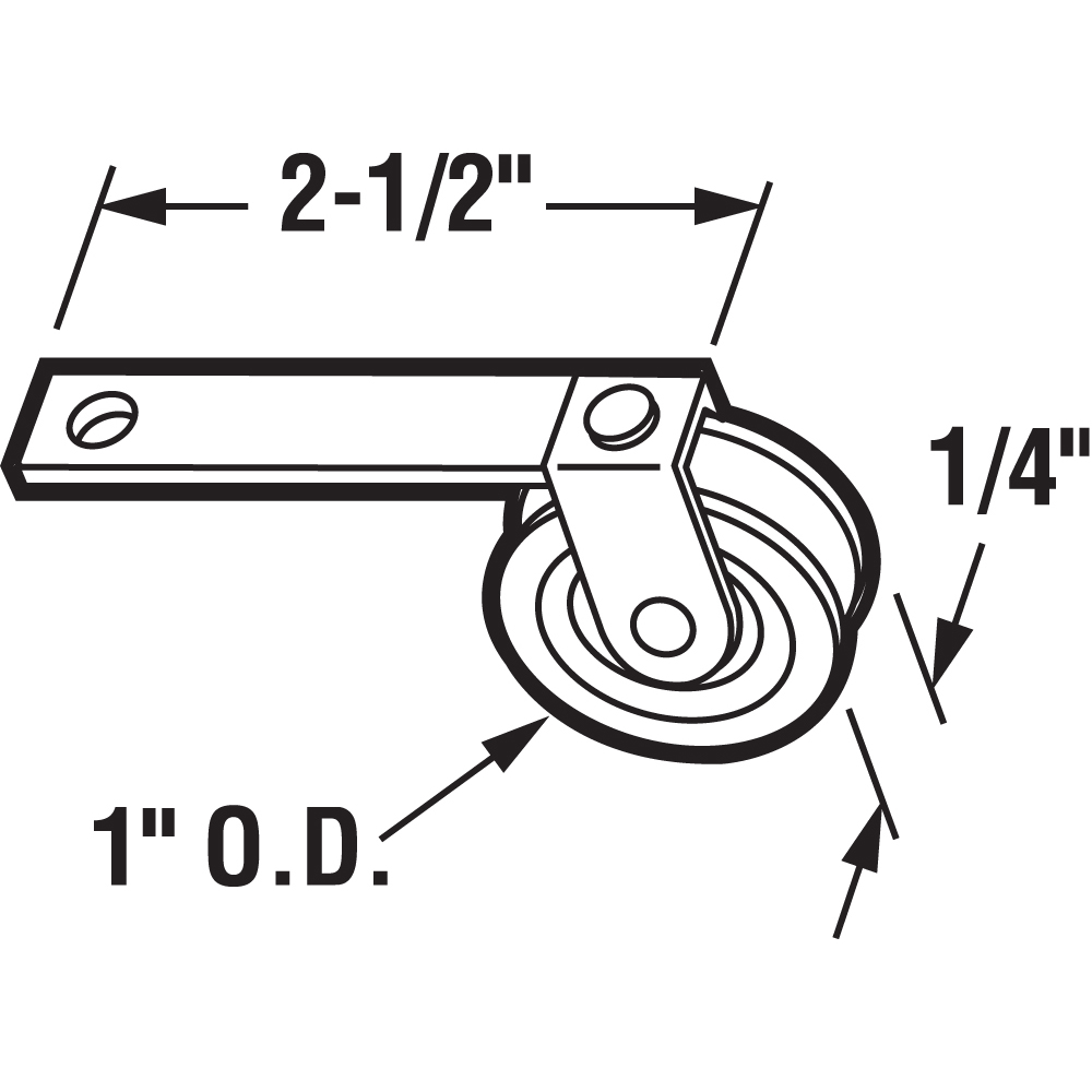 Prime-Line B 522 Sliding-Screen-Door-Rollers-Assem - View #2