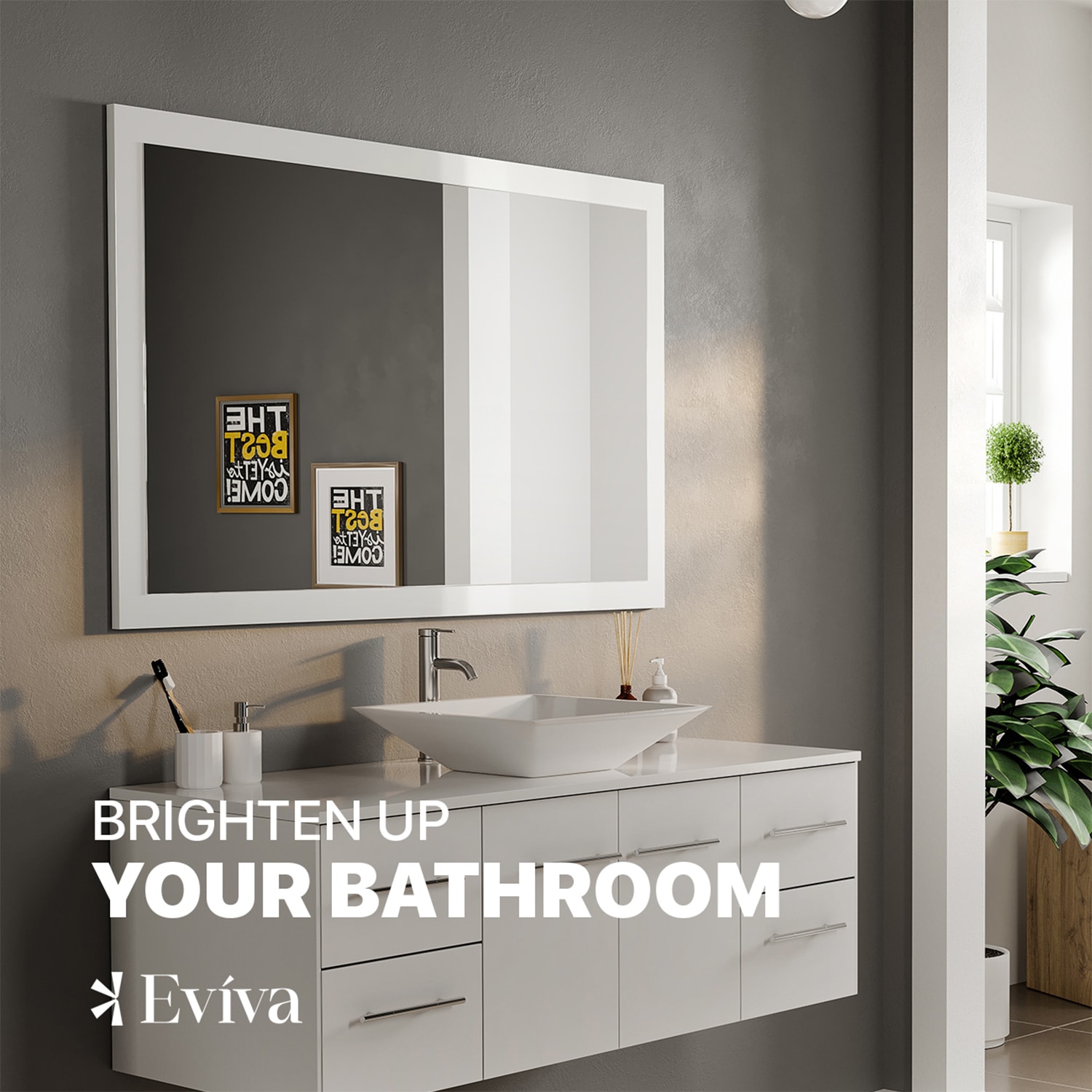 Eviva EVMR-48X30-GWH Decor-Mirrors - View #3