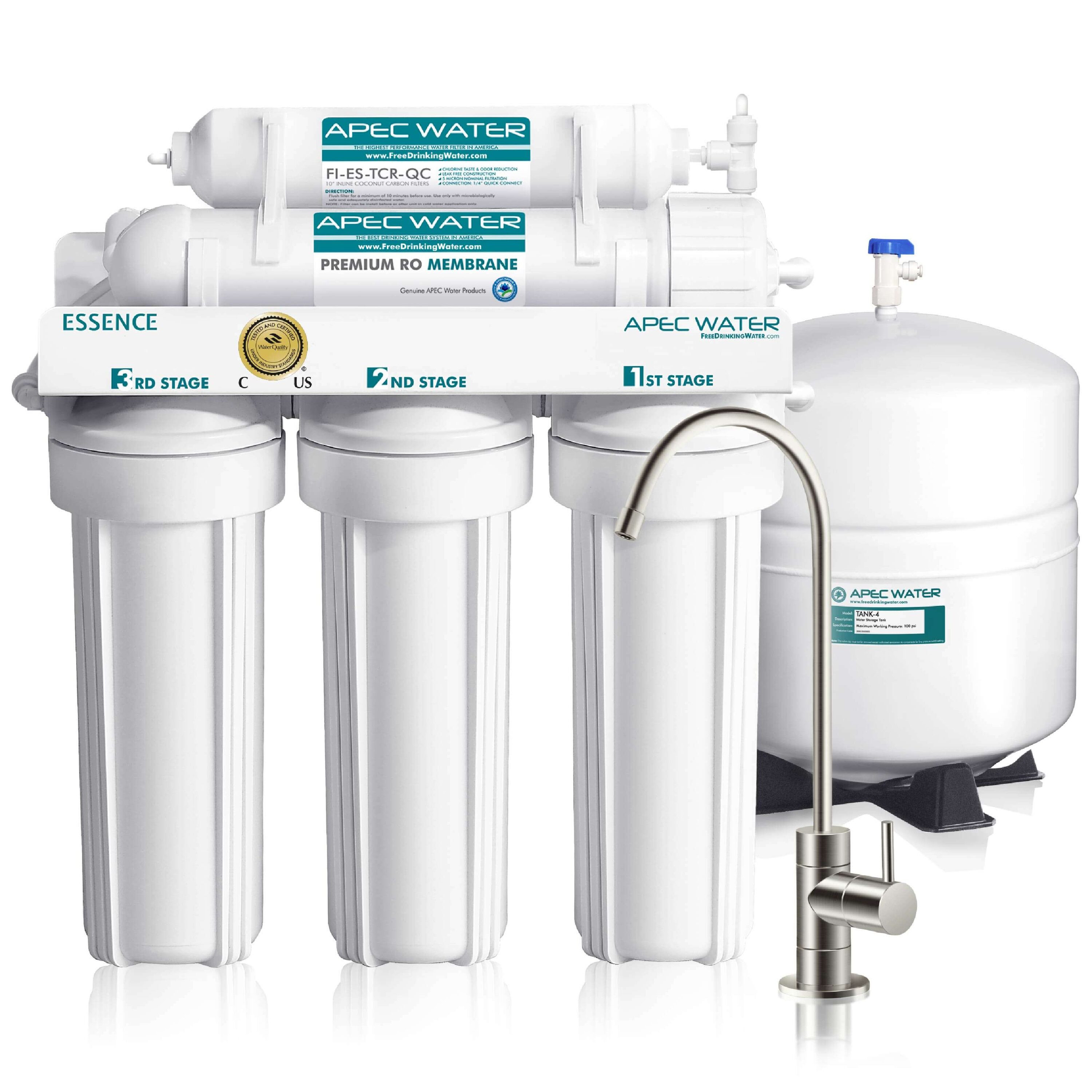 APEC Water ESSENCE 5-stage Mechanical Filtration Reverse Osmosis Filtration System