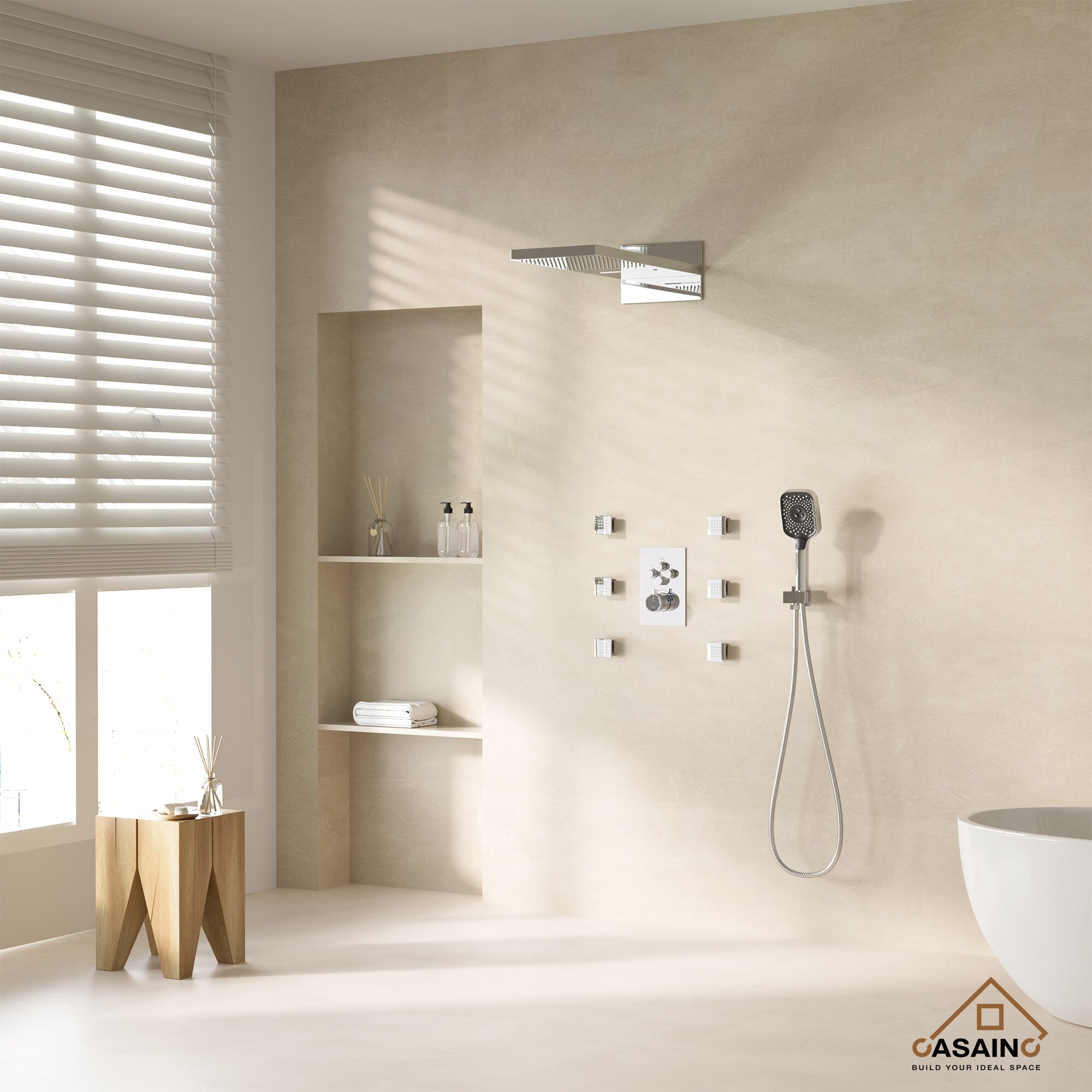 CASAINC CS6223-22CH Showerhead-Bar-Panels - View #2