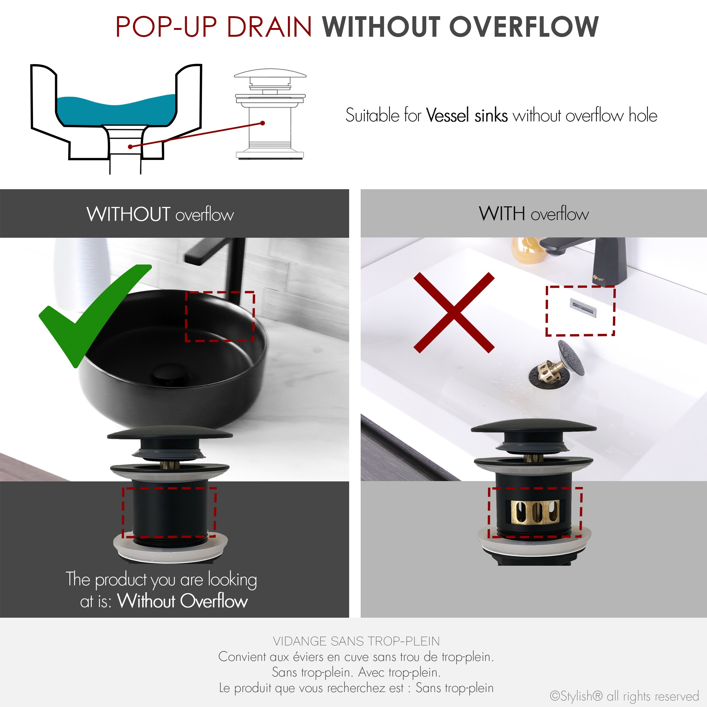 Stylish D-702N Popup-Drains-Accessories - View #9