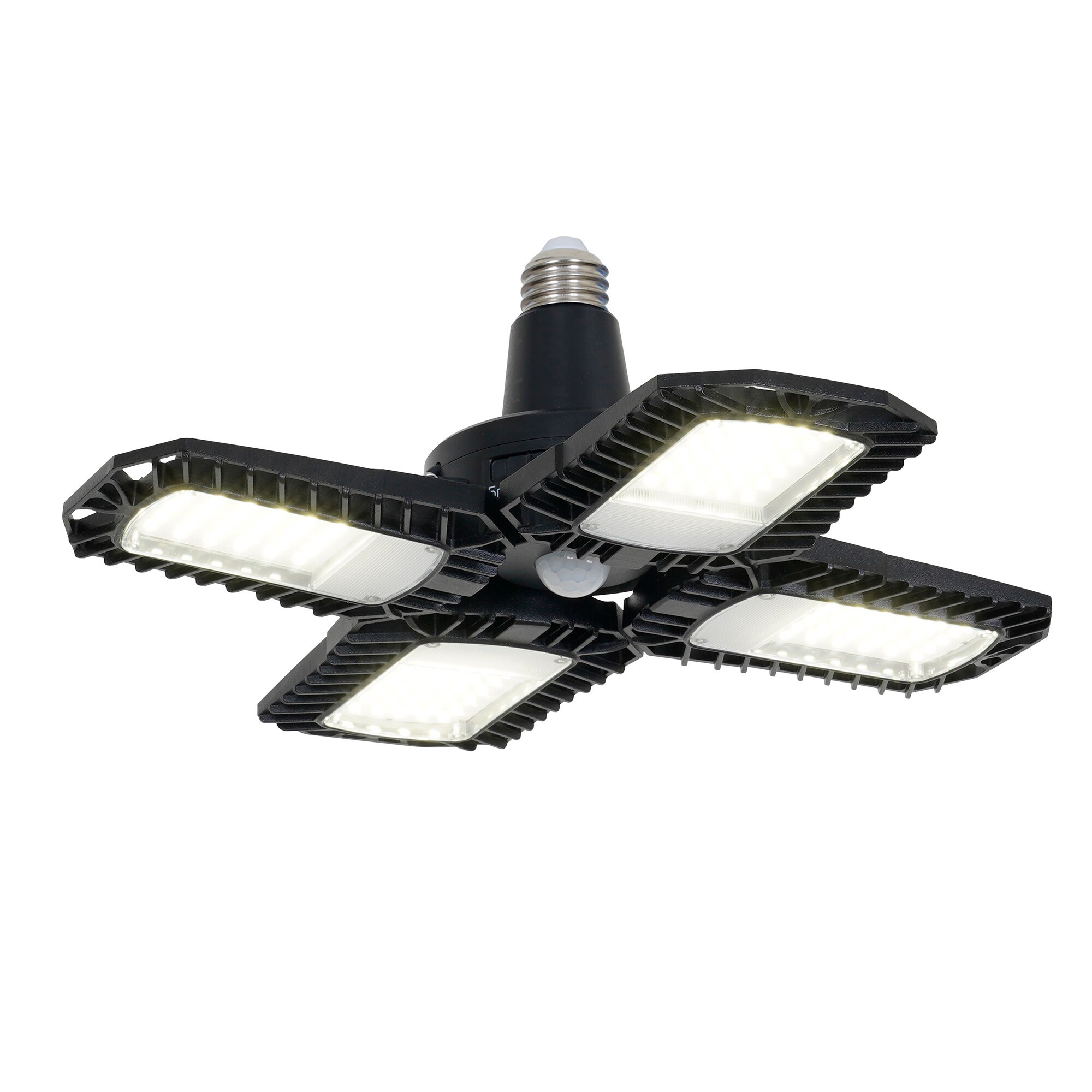 1-ft 12000-Lumen Black 4-Light LED Diffuser Shop Light | - Utilitech Z-JG-120AL-M