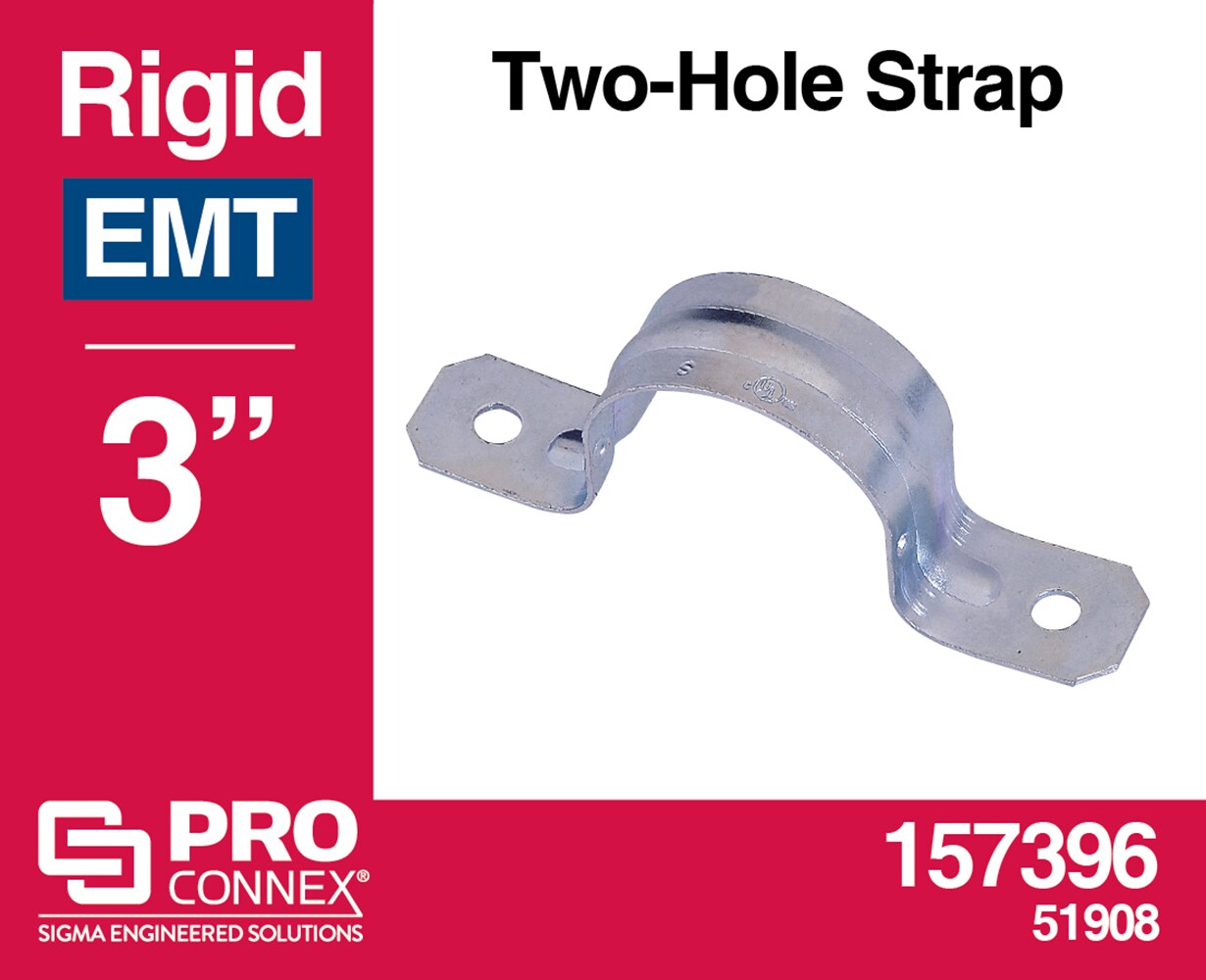 Sigma ProConnex 3-in Rigid / IMC Zinc-plated Steel Two-hole Strap