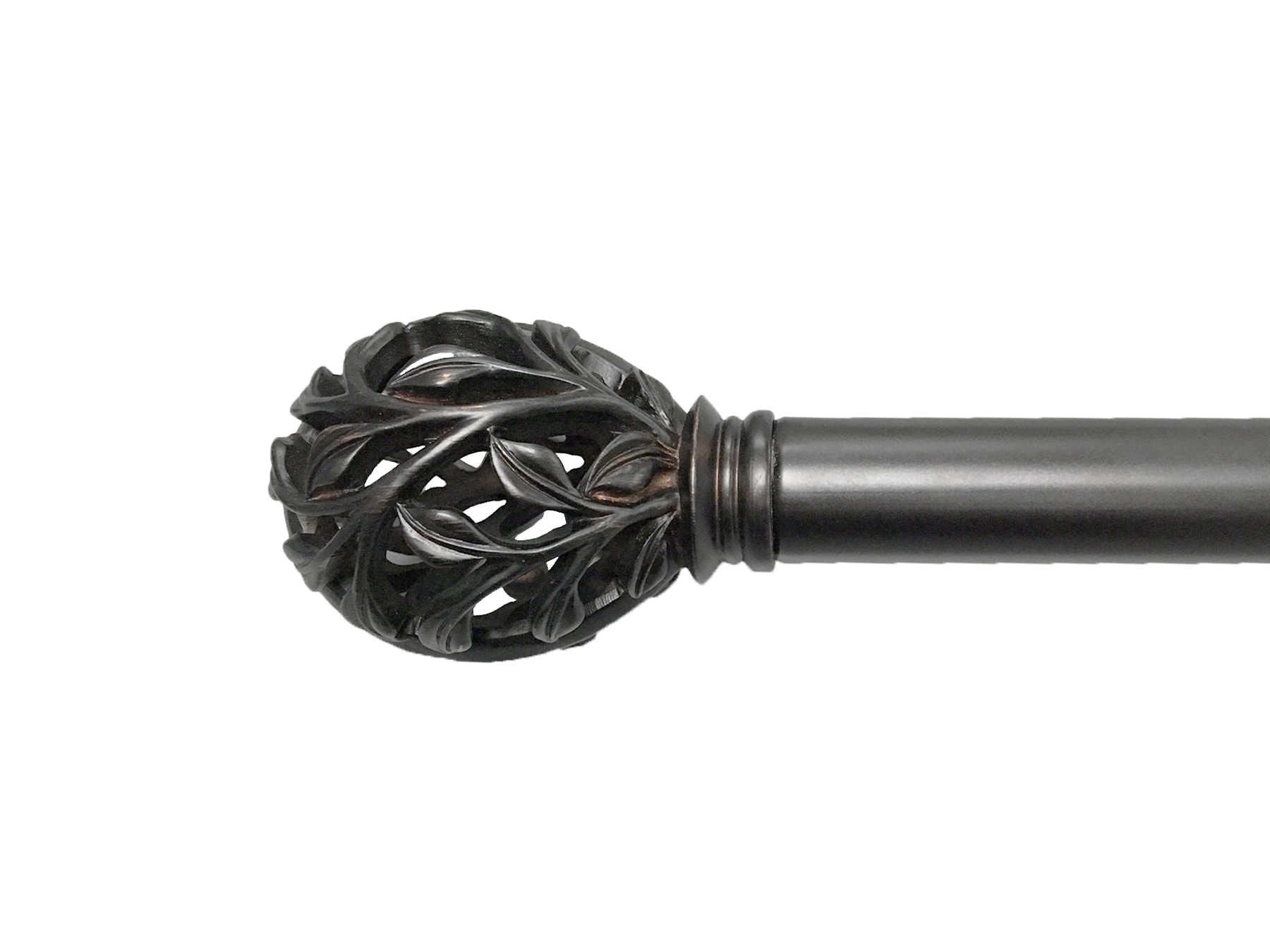 36-in To 72-in Aged Bronze Steel Single Curtain Rod | - allen + roth LO-22243ABZ
