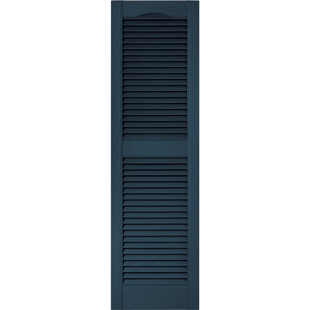 Vantage V1711452036 14.563-in W x 51.75-in H Classic Blue Louvered Exterior Shutters ( 1 -Pack )