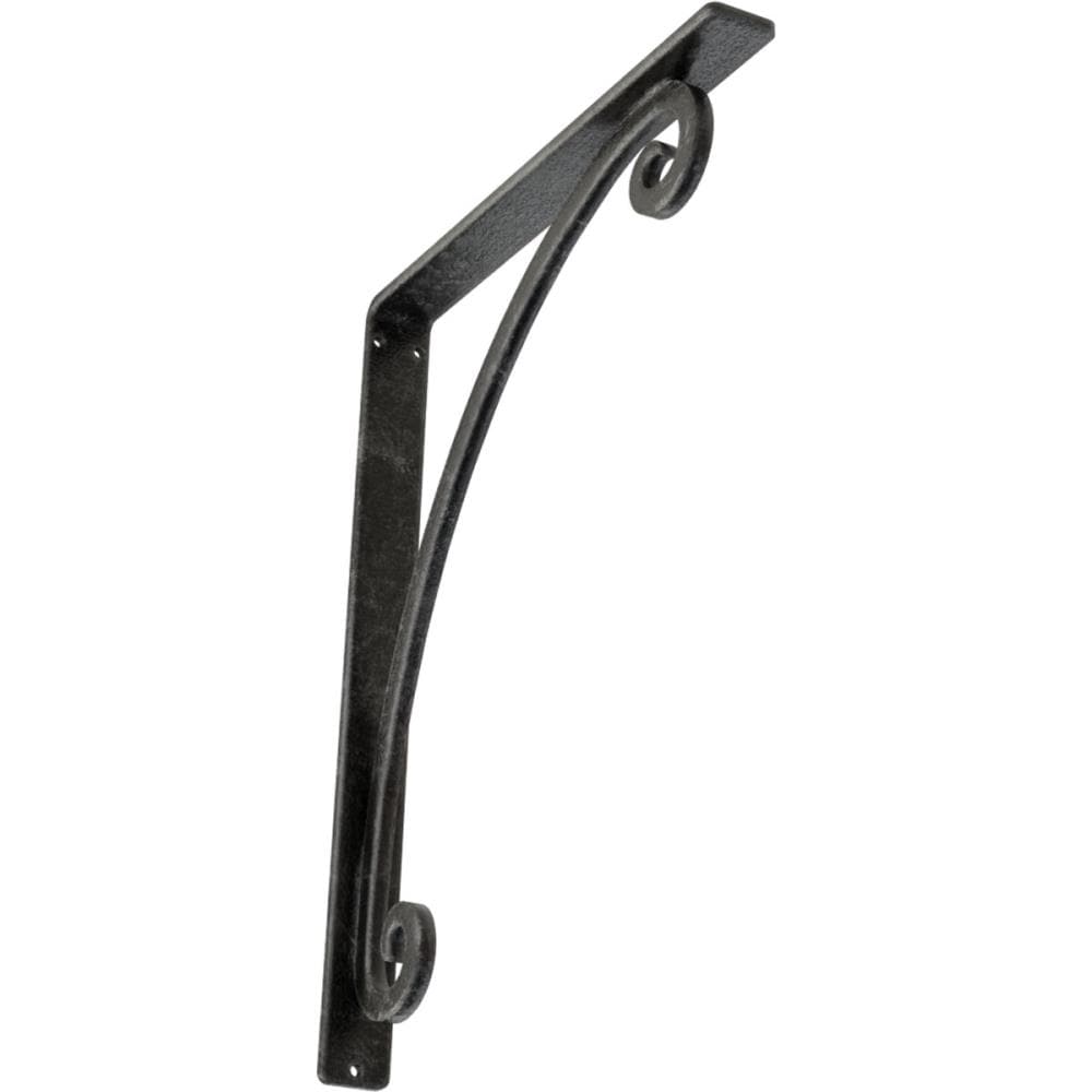 Ekena Millwork BKTM01X12X15SLEASV Legacy 12-in x 1.5-in x 15-in Gray Wrought iron Countertop support bracket