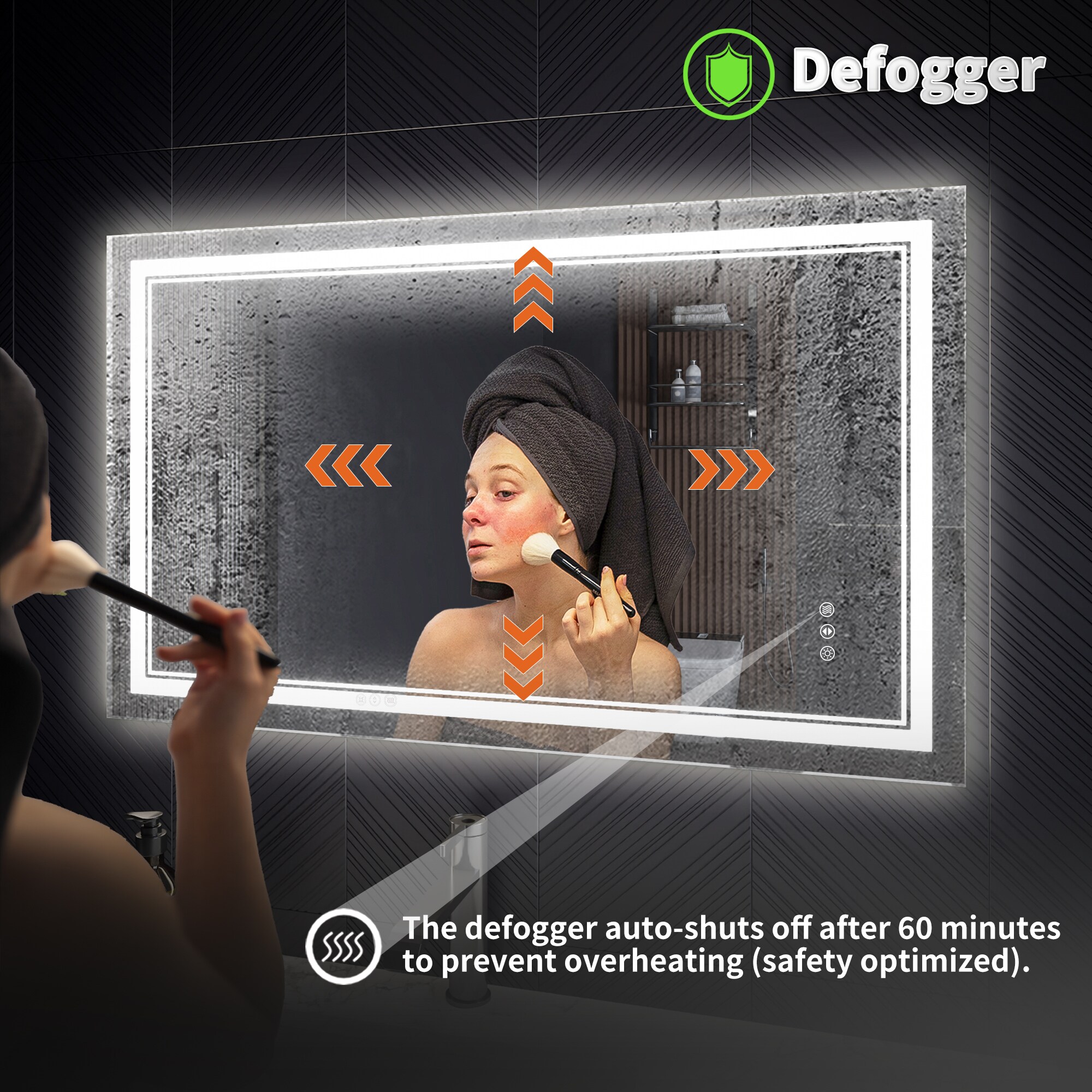 WELLFOR EX-3-4024FL Framed-Bath-Mirrors - View #6