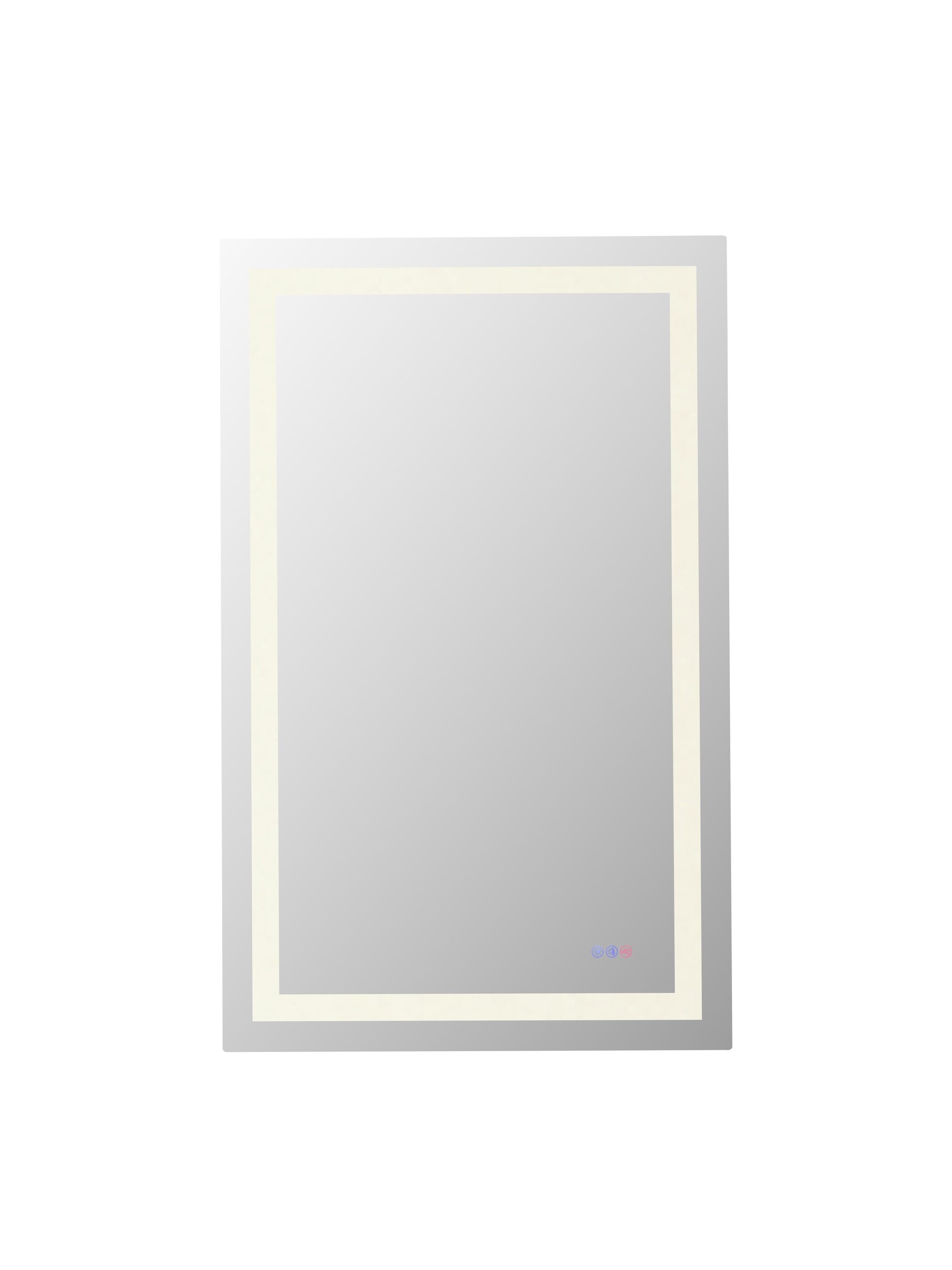 Simply Living Home Kaelith 48x30 LED Mirror with Selectable Color Temperature in 3000K 4200K or 6400K. #SLMRE249144