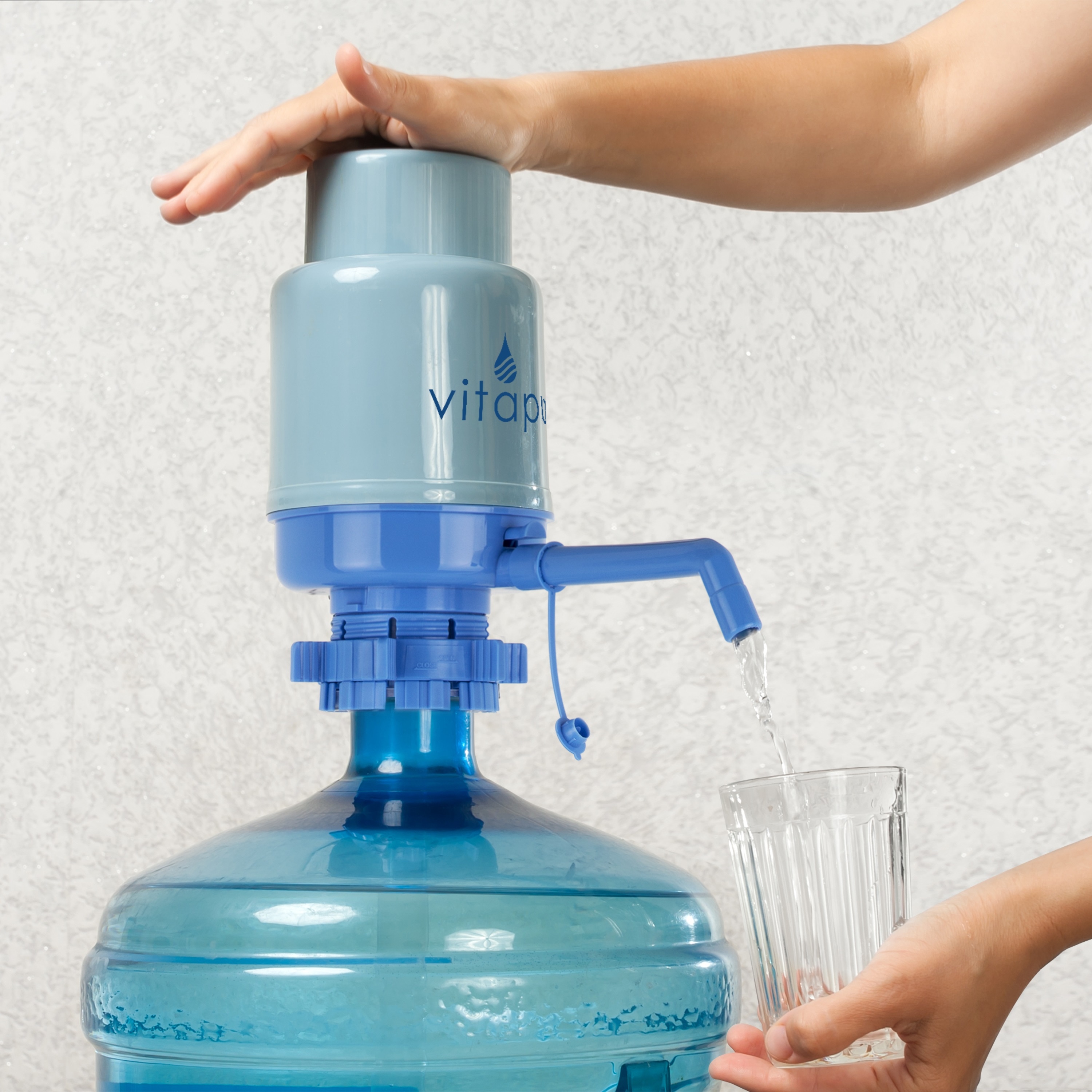 Blue Plastic Water Jug Dispenser Base with Spigot for 5 Gallon Water  Bottle, BPA Free Water Dispenser for Stand or Countertop