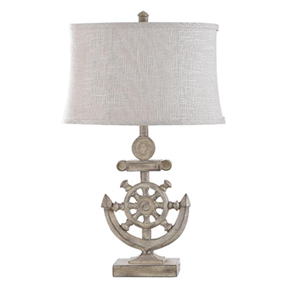 StyleCraft Home Collection L38246DS 29-in Off-white On/Off Switch Table Lamp with Fabric Shade