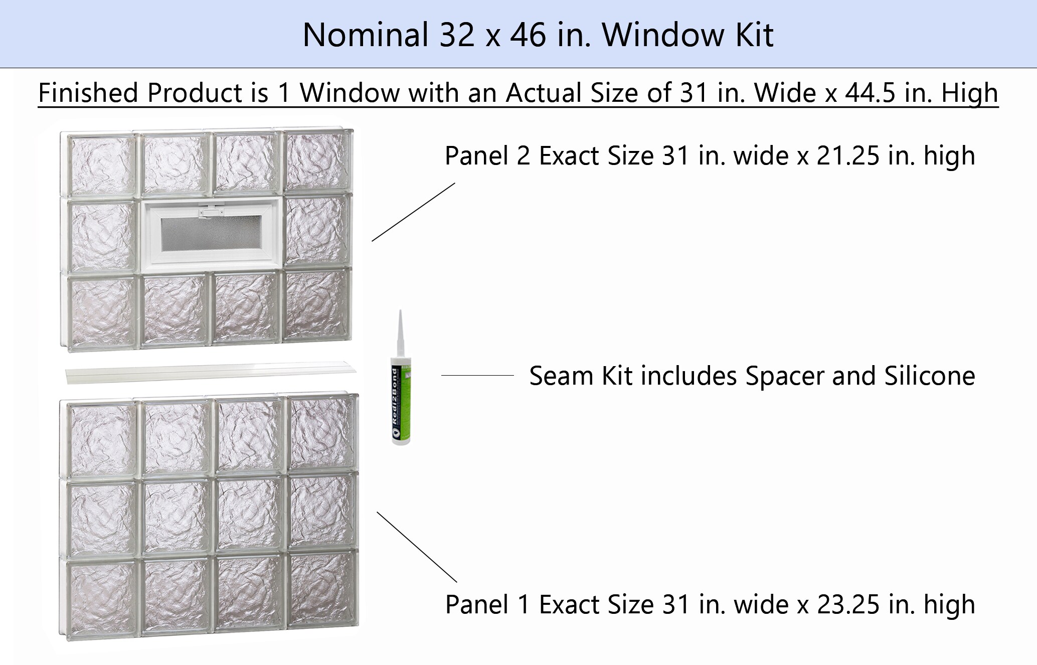 REDI2SET V3246IS Glass-Block-Windows - View #2