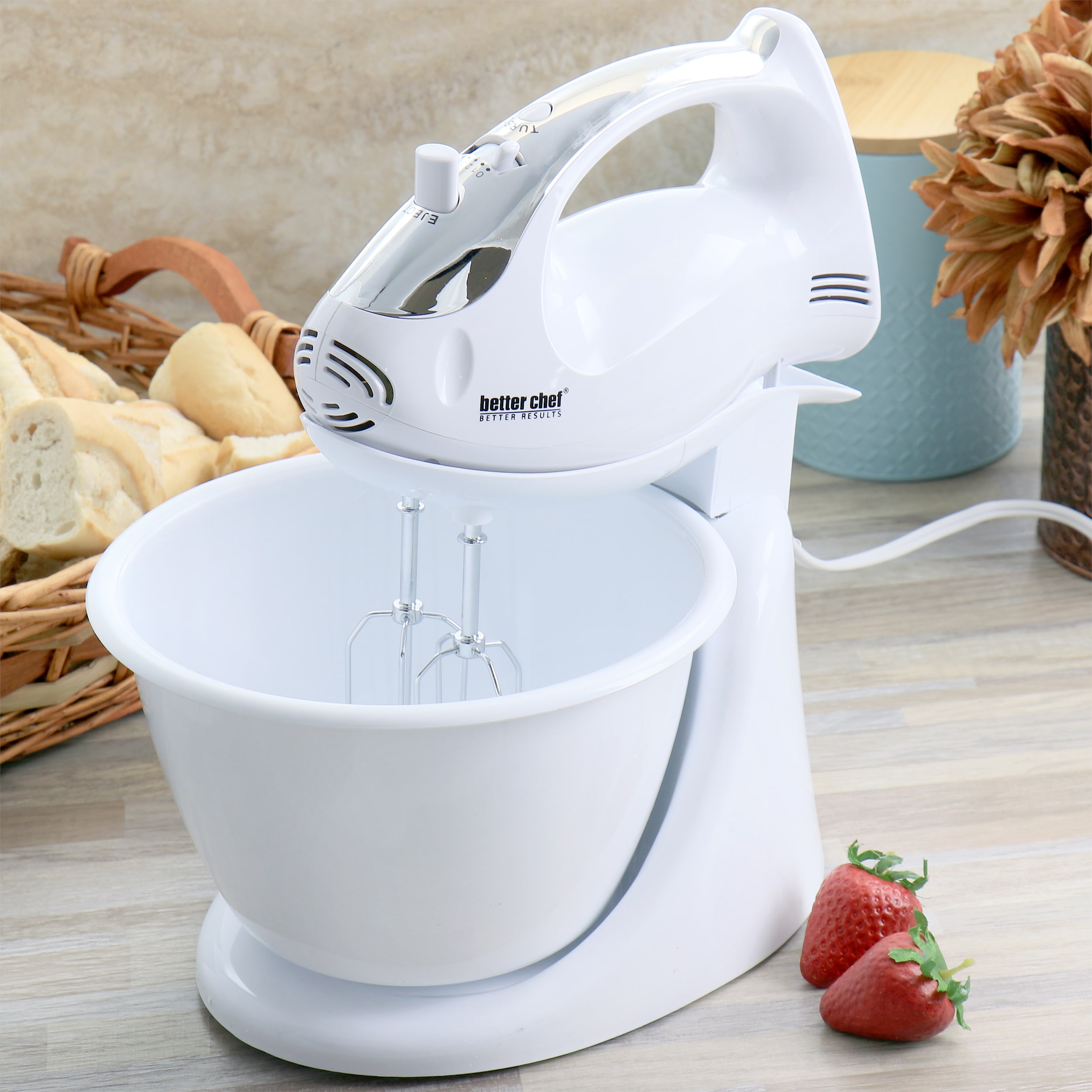 Better Chef 1.5-Quart 5-Speed White Residential Stand Mixer in the Stand  Mixers department at