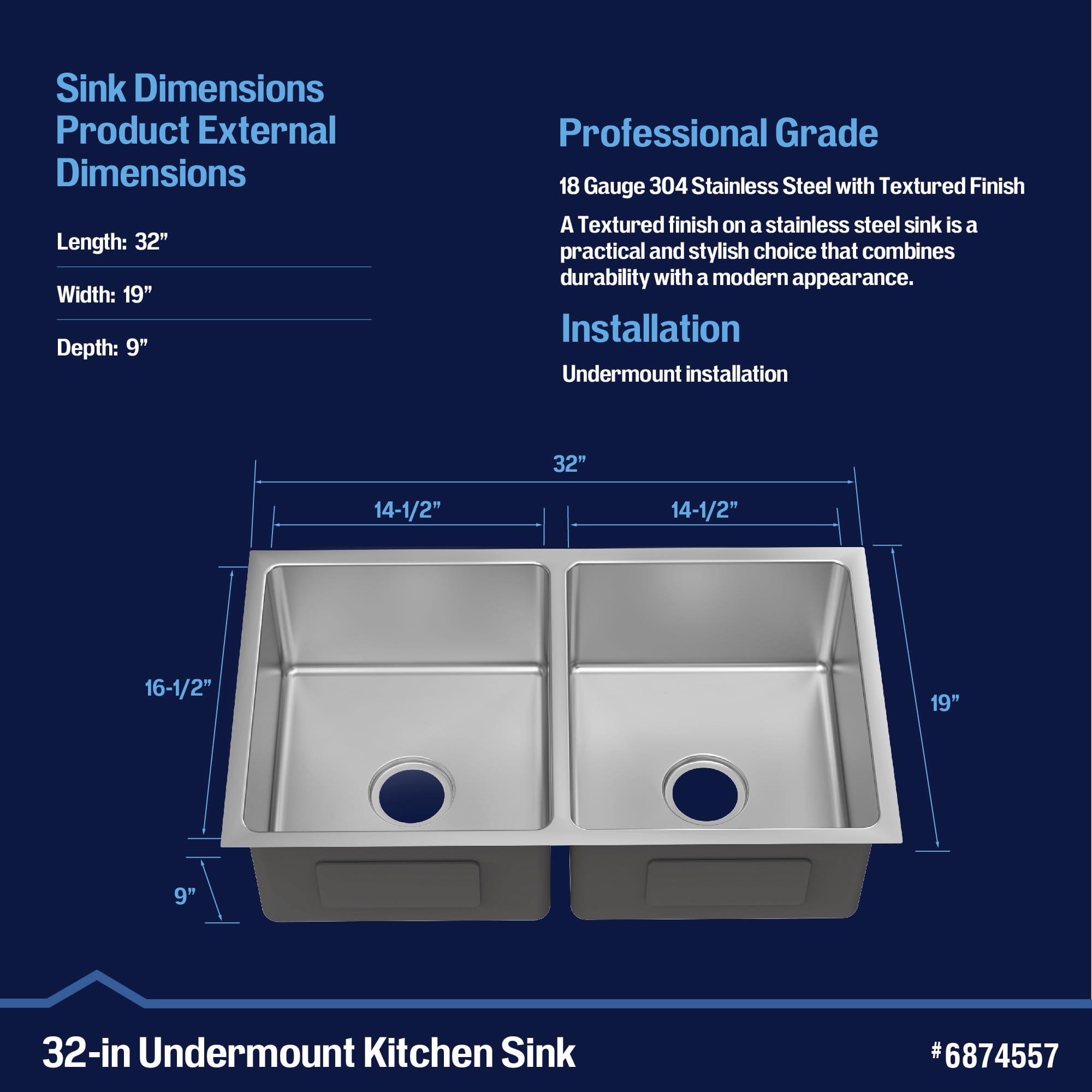 Project Source VUR3219LA09 Kitchen-Sinks - View #5