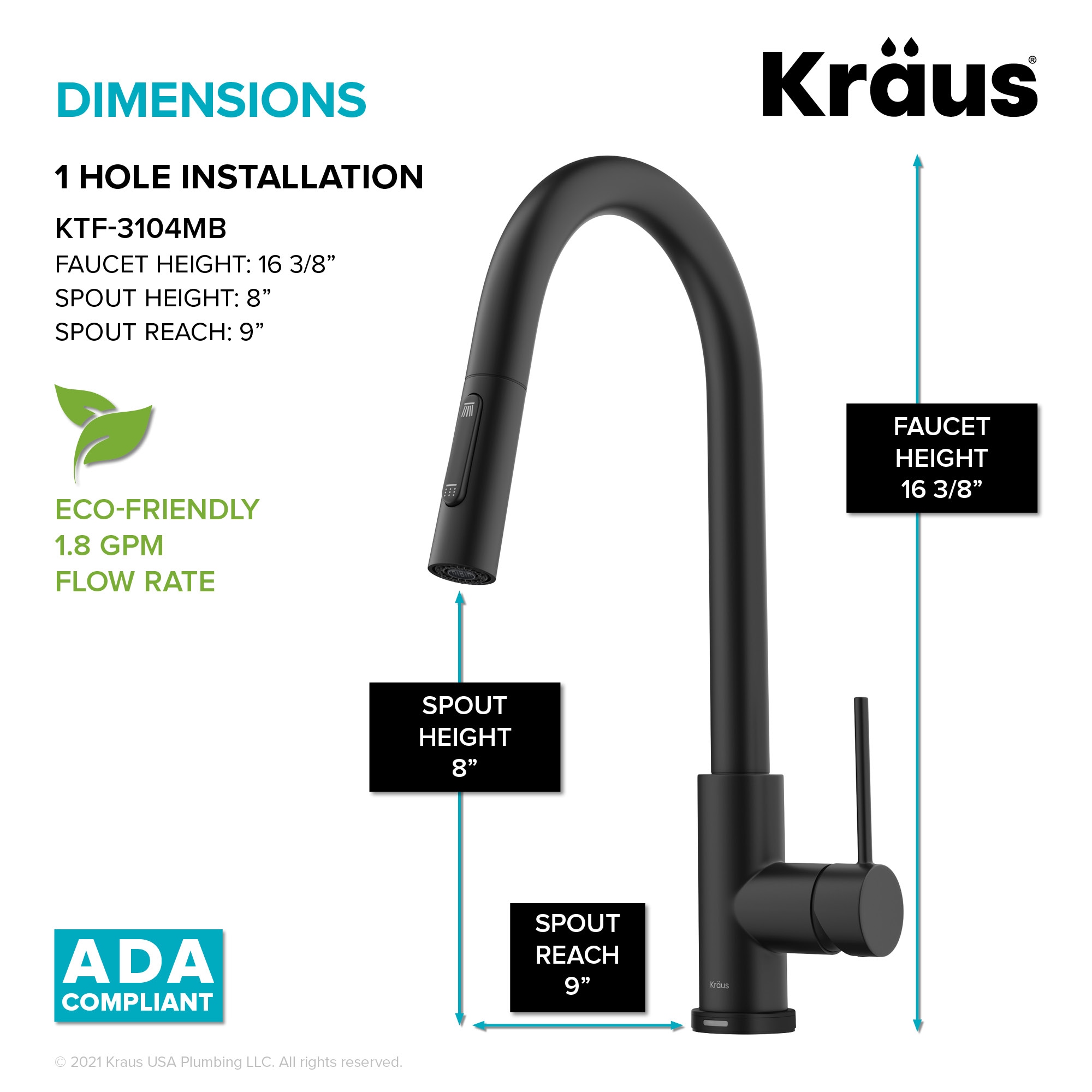 Kraus KTF-3104MB Kitchen-Faucets - View #8