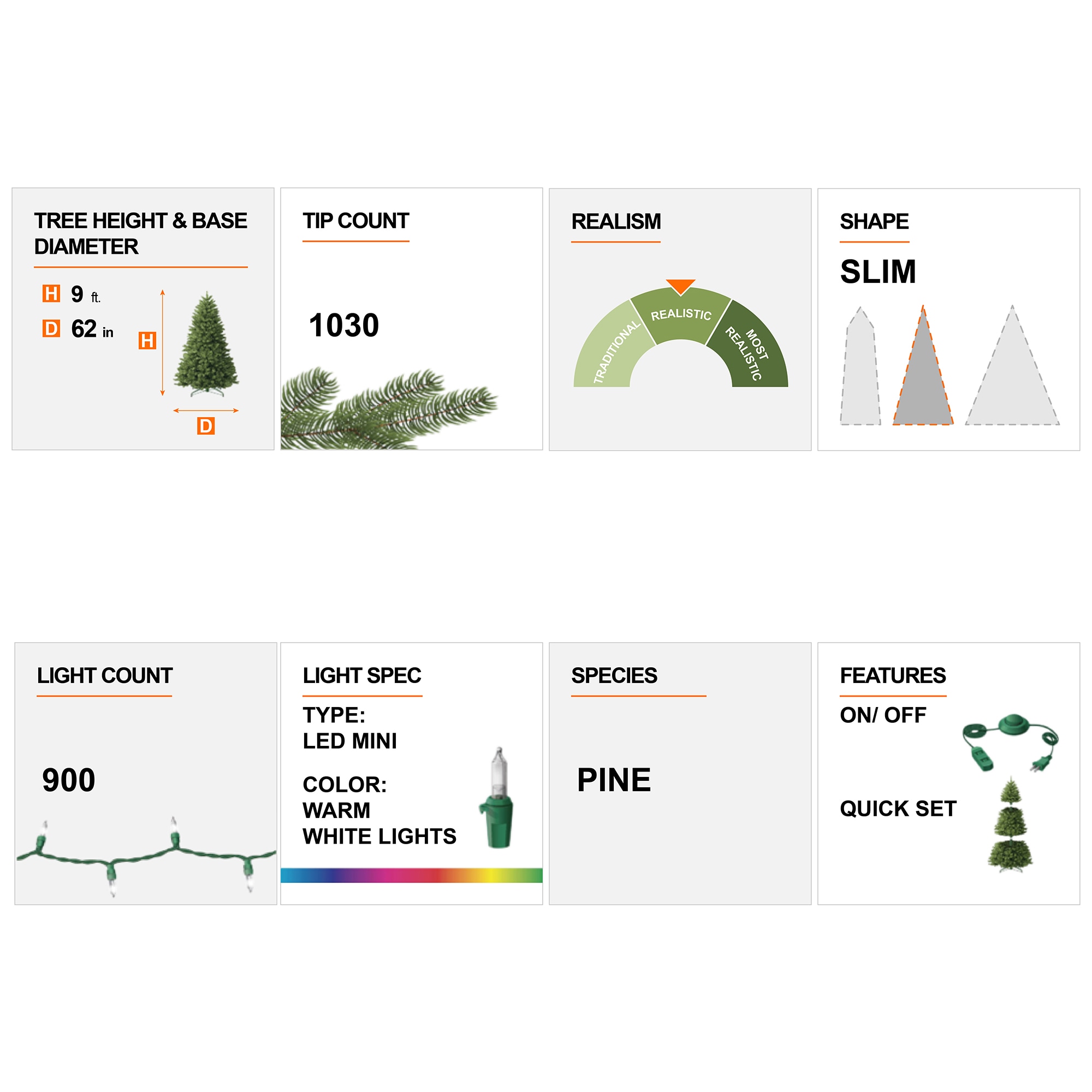 Glitzhome 2014600014 Artificial-Christmas-Trees - View #10
