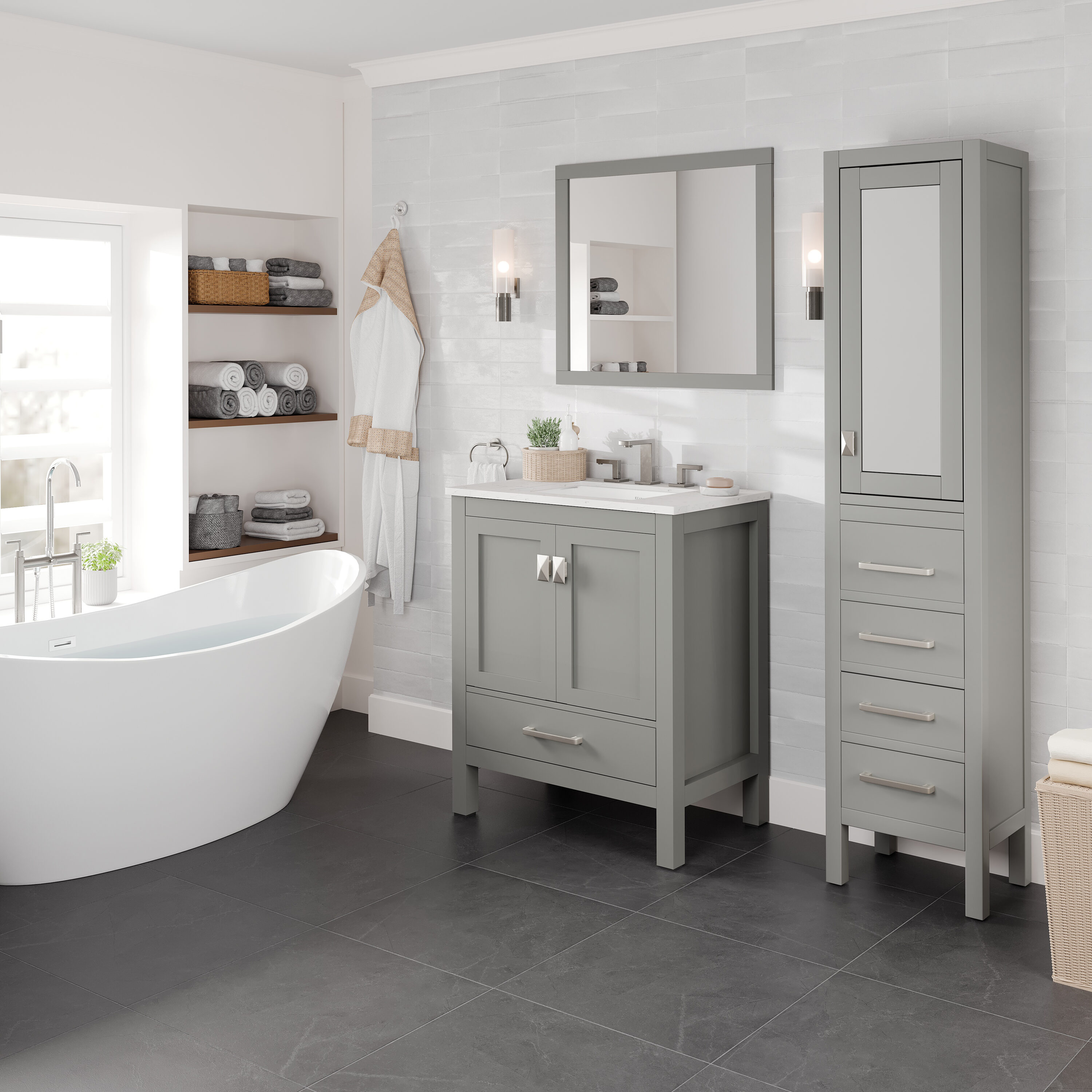 Eviva EVVN412-30GR Bath-Vanity-Combo - View #3