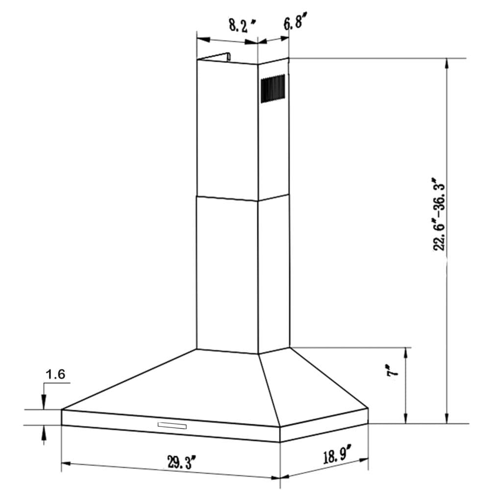 AKDY RH0473CFL Wall-Mounted-Range-Hoods - View #9