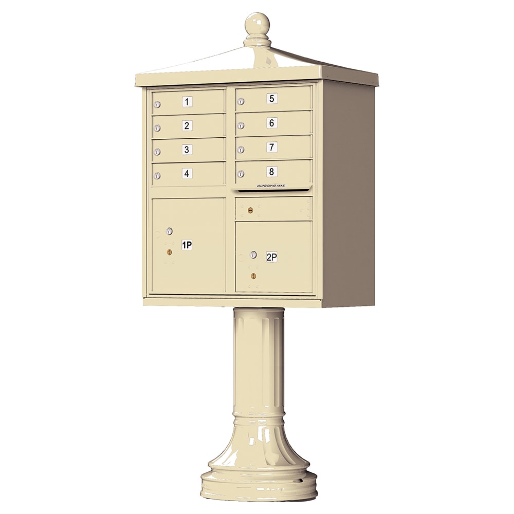 Florence 1570-8V2SD Vogue Traditional Locking Metal Standard Mailbox Brown