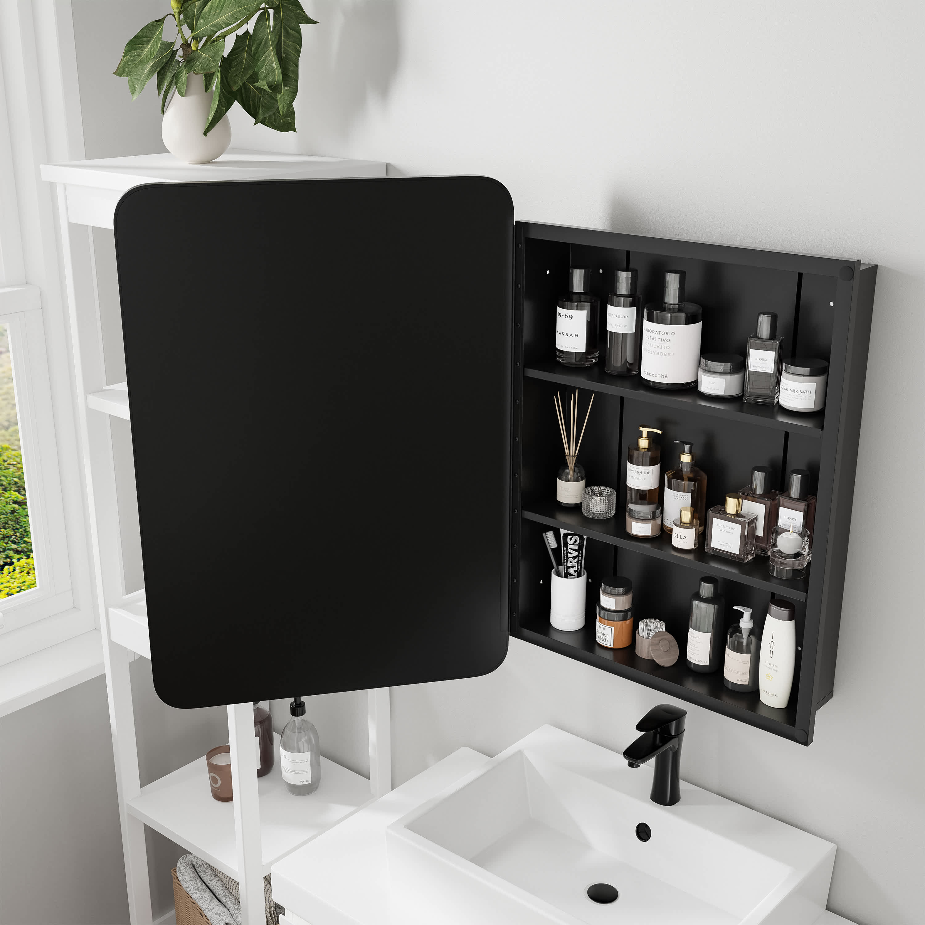 Aveyas LW0406-SYJJG-5 Bathroom-Medicine-Cabinets - View #4