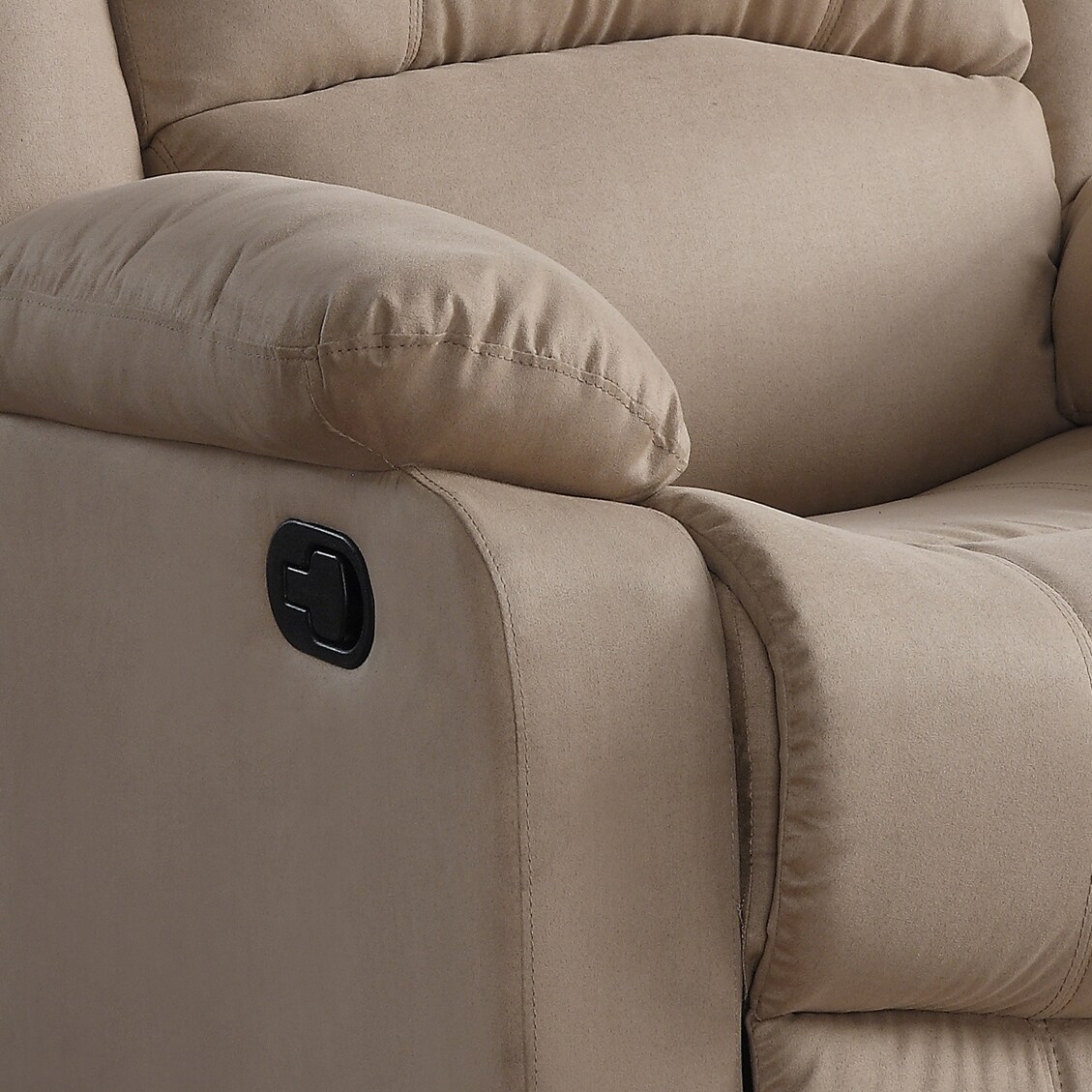 Relax A Lounger Warren - Silla reclinable manual de microfibra, color beige
