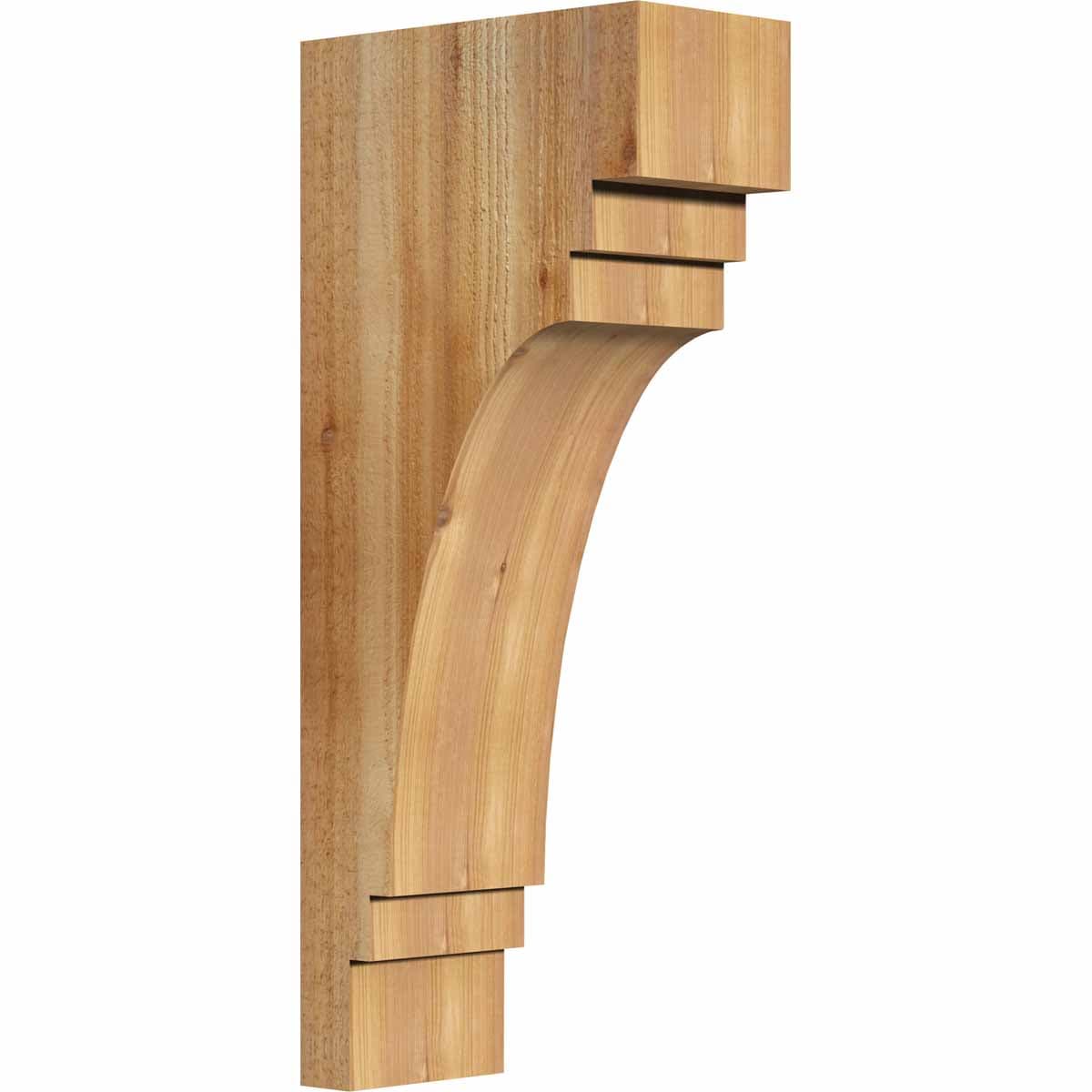 Ekena Millwork COR06X12X28PEC00RWR 6-in x 12-in x 28-in Pescadero Unfinished Western red cedar Wood Paintable/Stainable Corbel