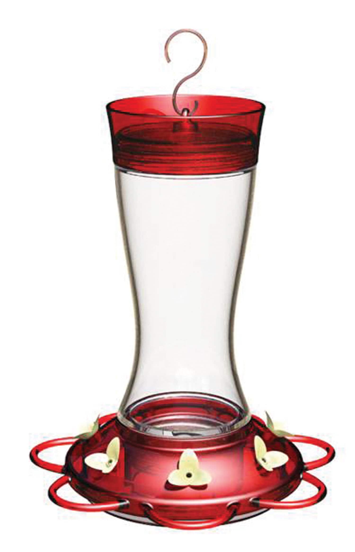 More Birds  Garnet Glass Hummingbird Feeder 20-oz Capacity