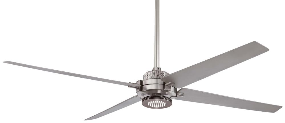 Minka Aire F726-BN/SL Spectre 60-in Brushed Nickel with Silver Indoor Ceiling Fan with Light and Remote (4-Blade)