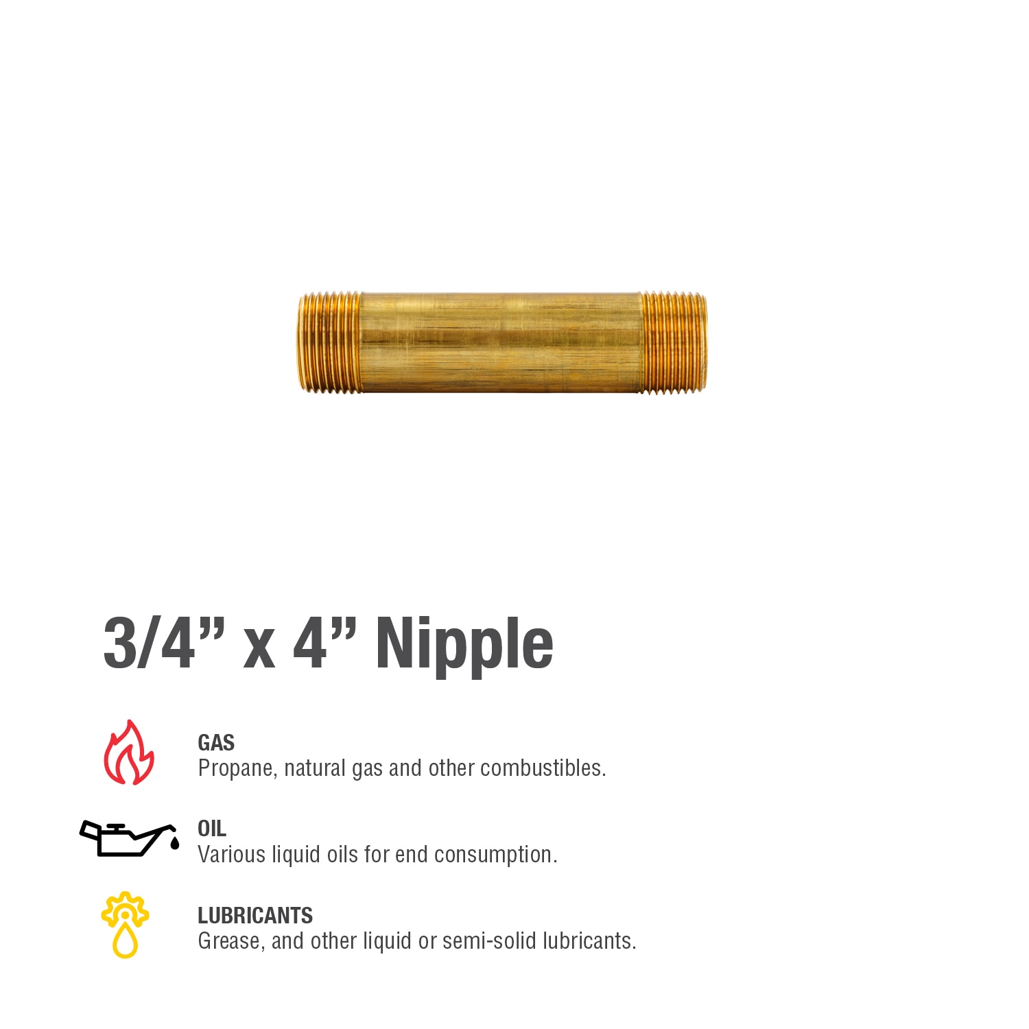 Proline Series 3/4-in x 3/4-in Threaded Male Adapter Nipple Fitting in the Brass  Fittings department at