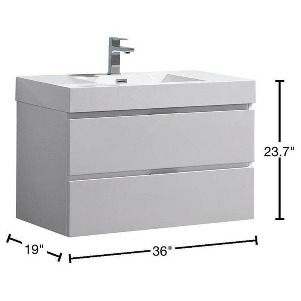Fresca FCB8336WH-I Bath-Vanity-Combo - View #12
