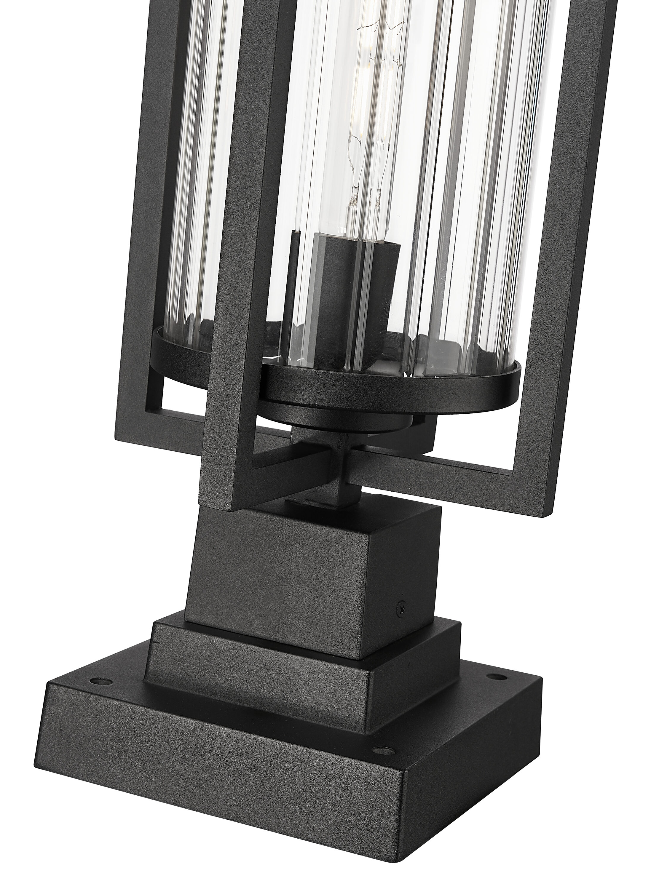 Z-Lite 5013PHBS-SQPM-BK Complete-Post-Lights - View #6