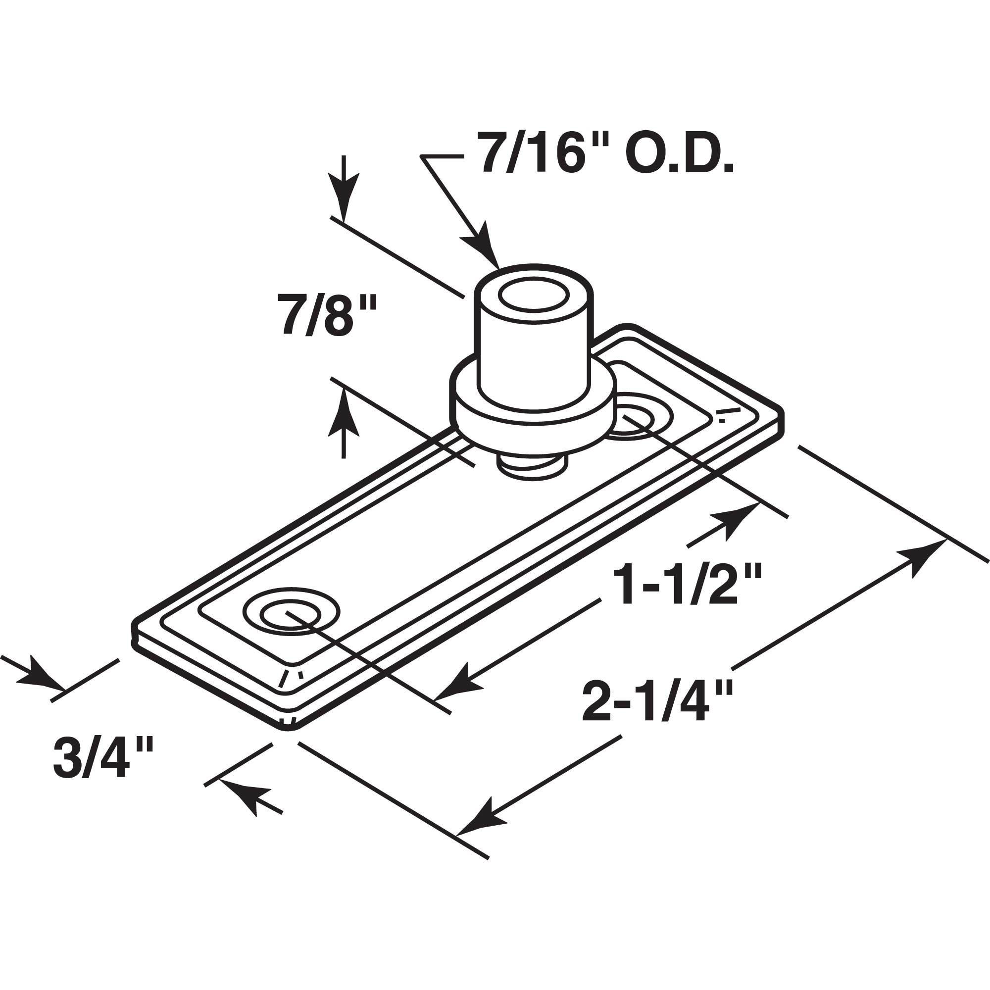 Prime-Line N 6833 Bifold-Closet-Door-Pivots - View #2