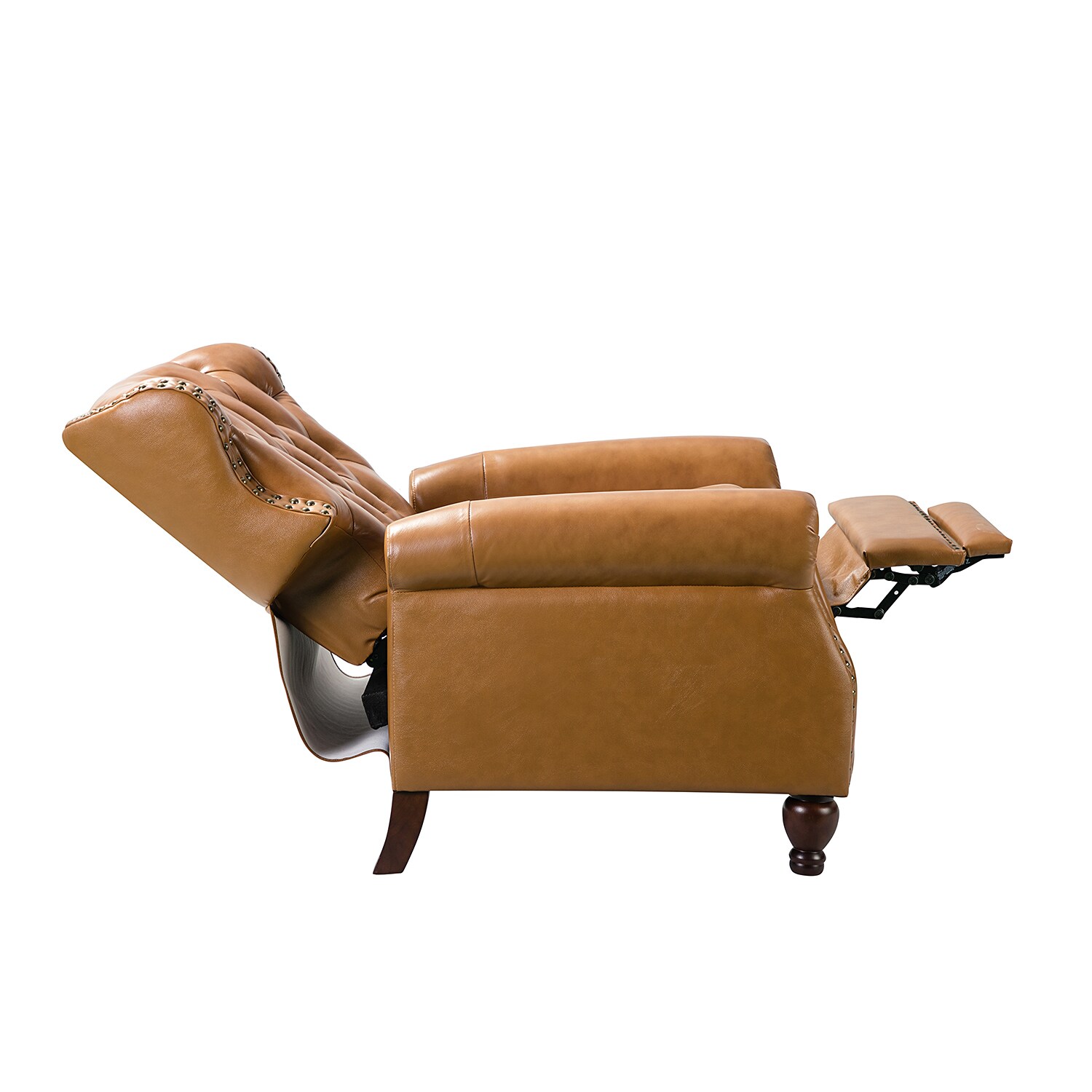 14 Karat Home Camel Leather Upholstered Recliner in the Recliners  department at