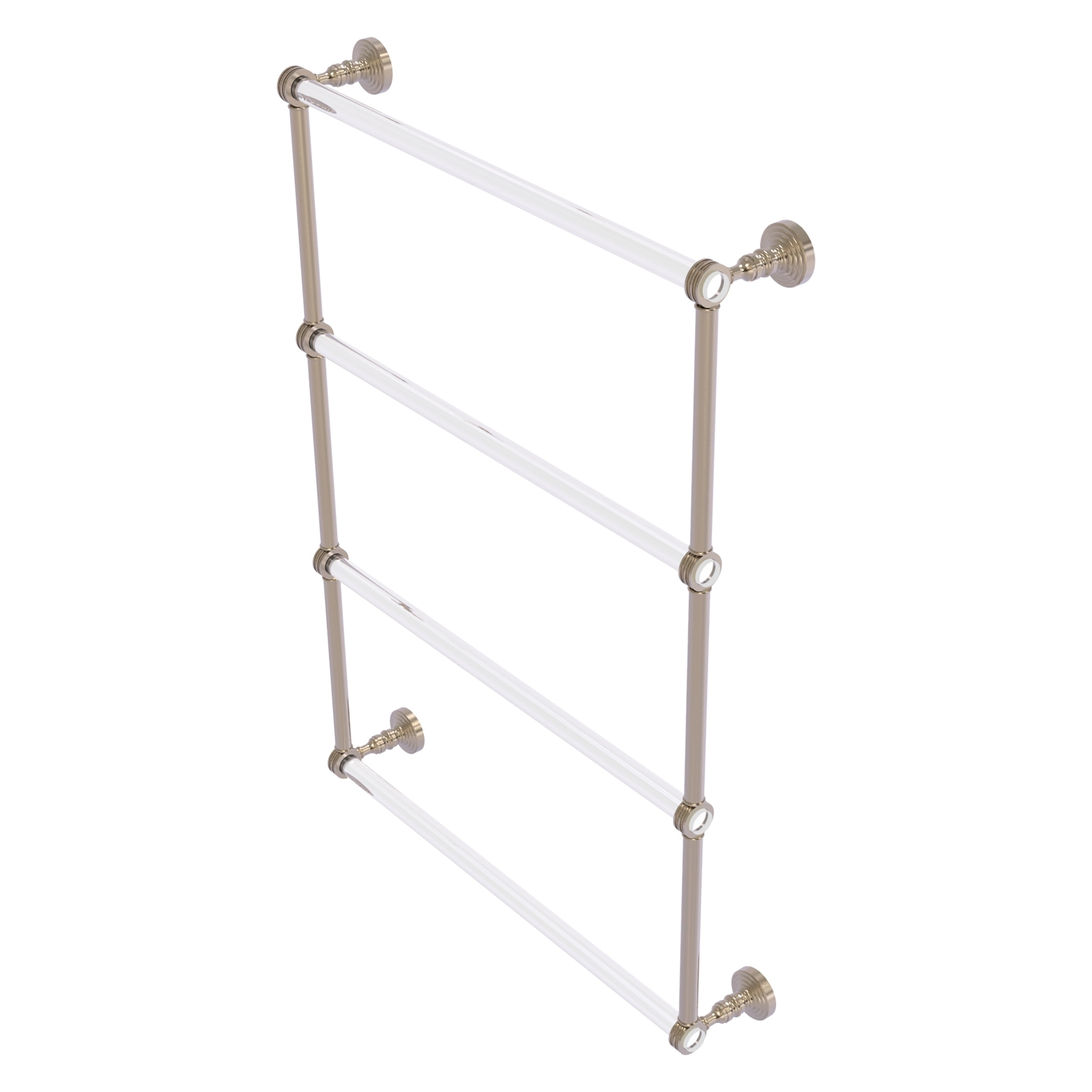 Allied Brass PG-28D-24-PEW Pacific Grove 24-in double Antique Pewter Wall mount 4-tier Towel Bar