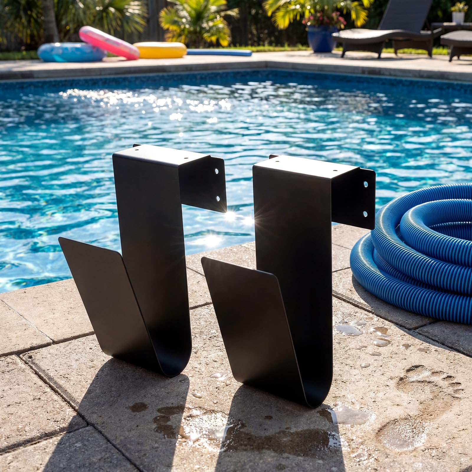 UUDULY 2 Pcs Jumbo Pool Vacuum Hose Hanger 7 7x5x5 5inch Heavy Duty ...